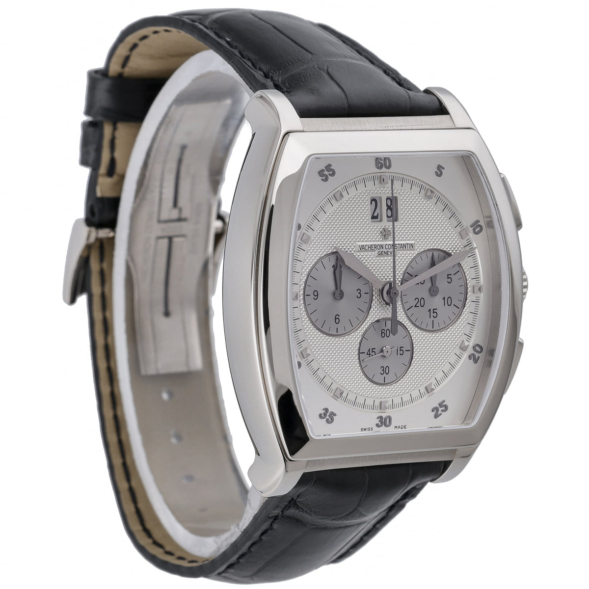 Vacheron Constantin Tonneau Chronograph 49180/000G with silver dial and 18ct white gold case - product image 4