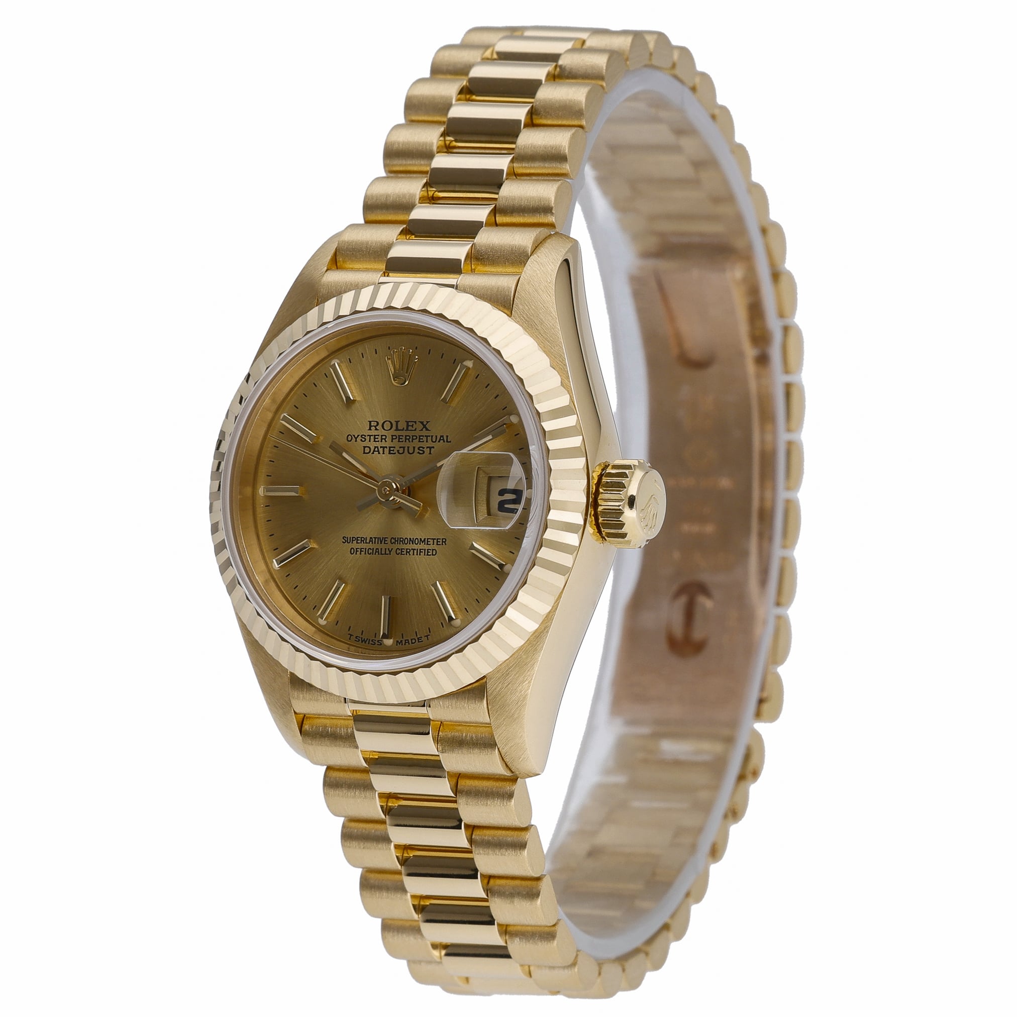 Rolex Datejust 69178 with champagne dial and 18ct yellow gold case - product image 4
