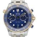 Omega Seamaster Diver 300 M 210.20.44.51.03.001 with blue dial and steel & yellow gold case