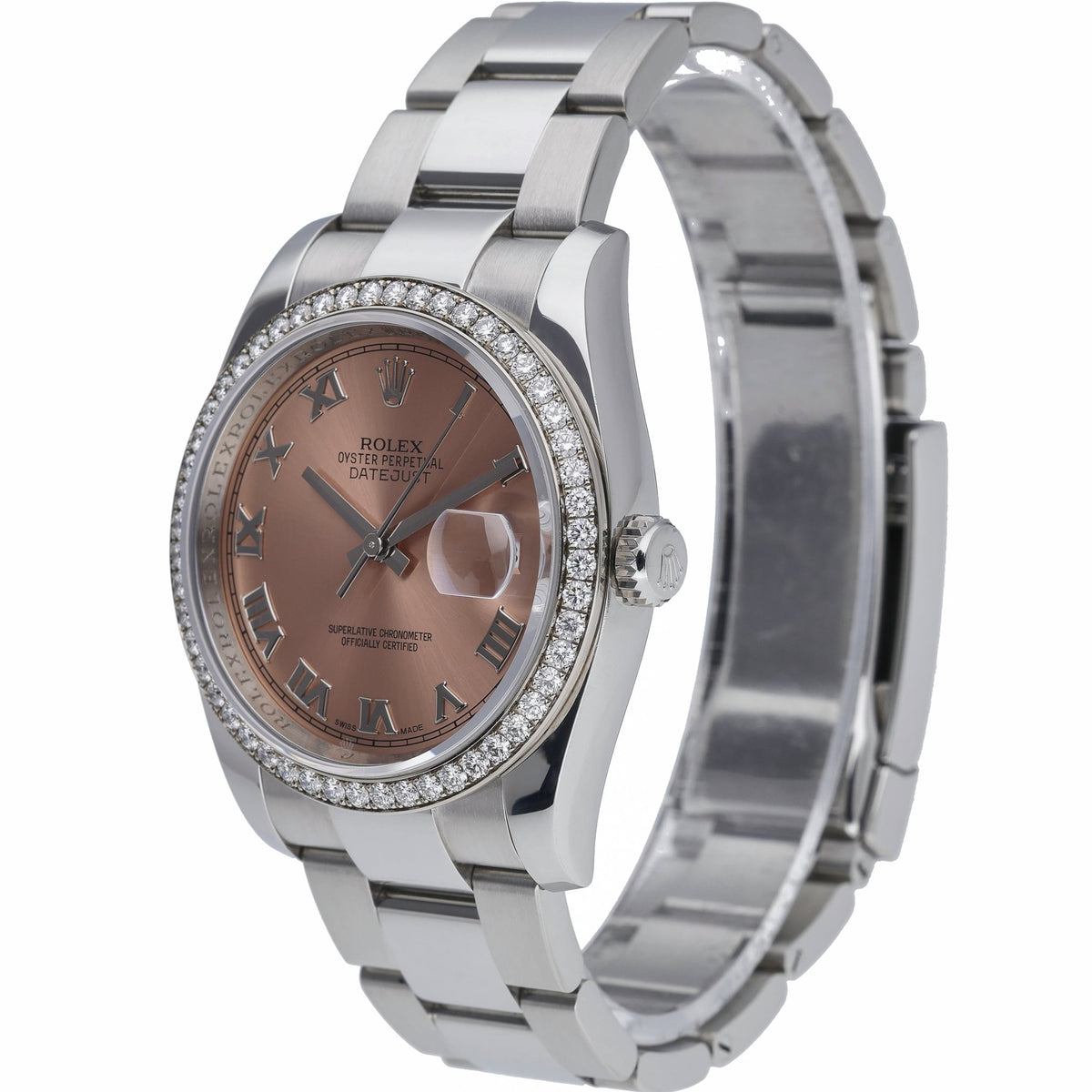 Rolex Datejust 116244 with salmon dial and oystersteel case - product image 3