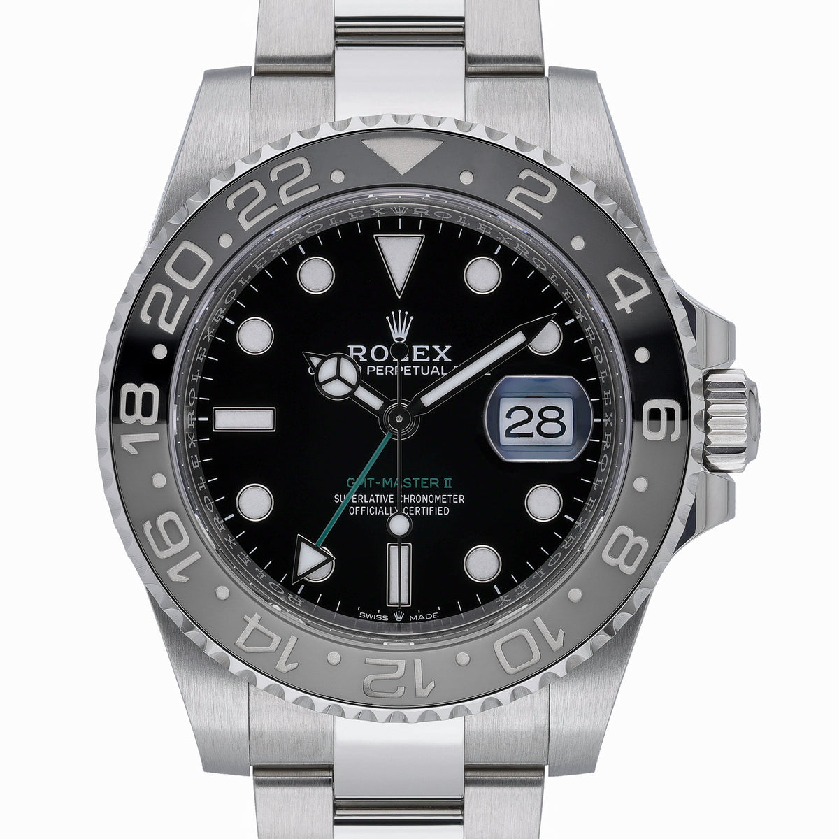 Rolex GMT-Master II 126710GRNR with black dial and oystersteel case
