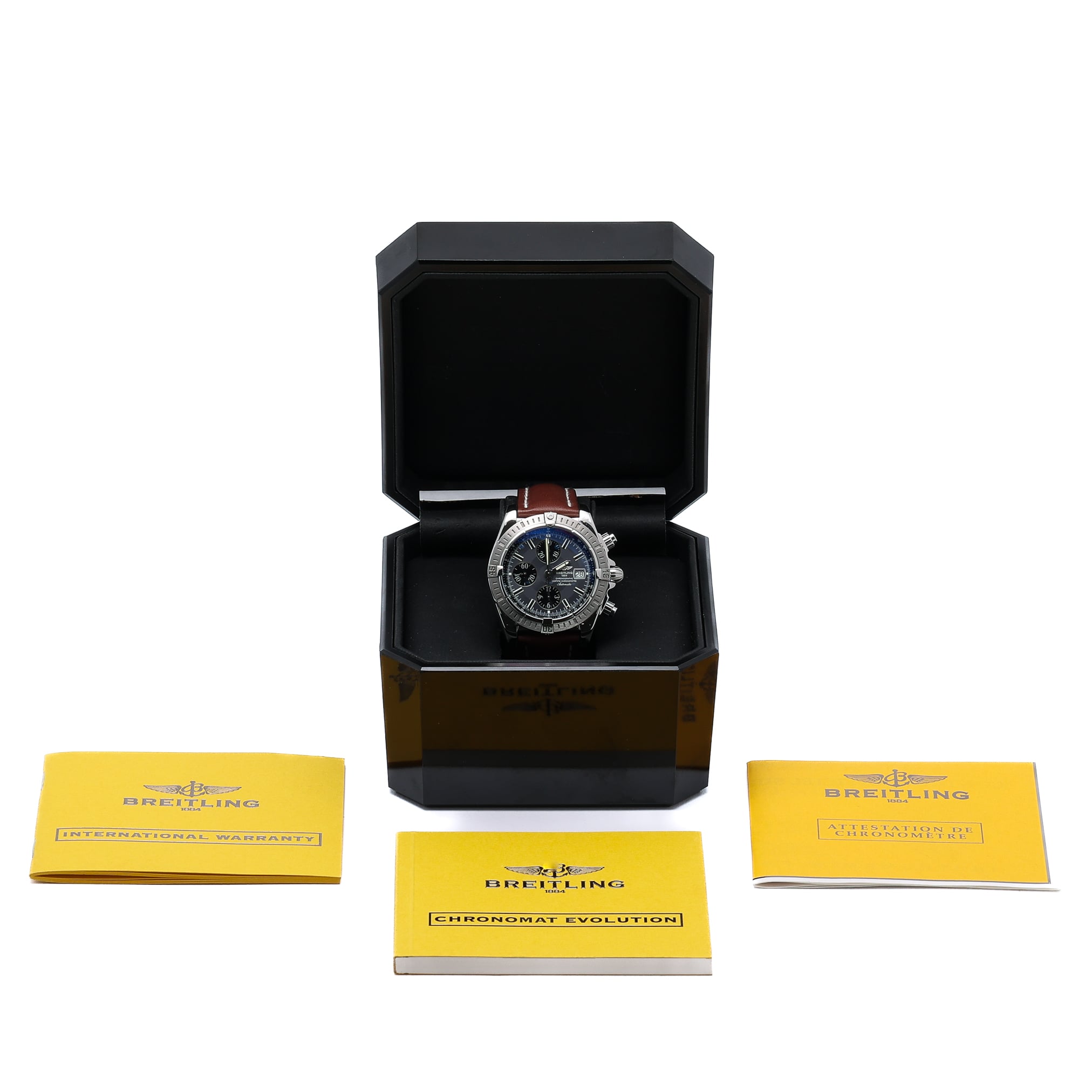 Breitling Chronomat Evolution A13356 with blue dial and steel case - product image 2