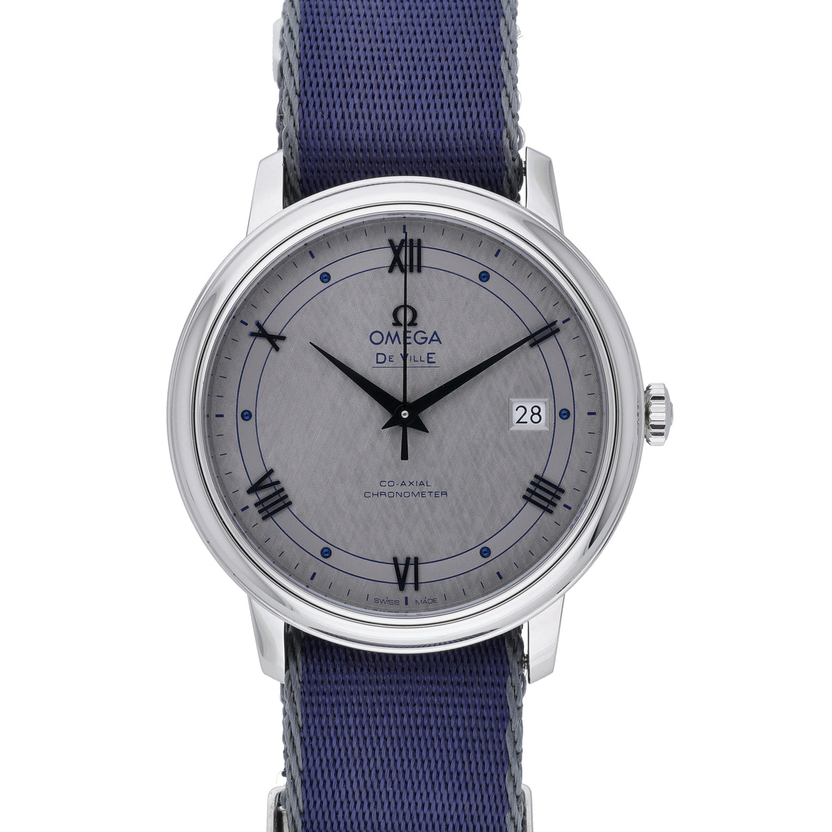 Omega De Ville Prestige 424.13.40.20.06.002 with silver dial and steel case