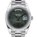 Rolex Day-Date 40 228236 with green dial and platinum case