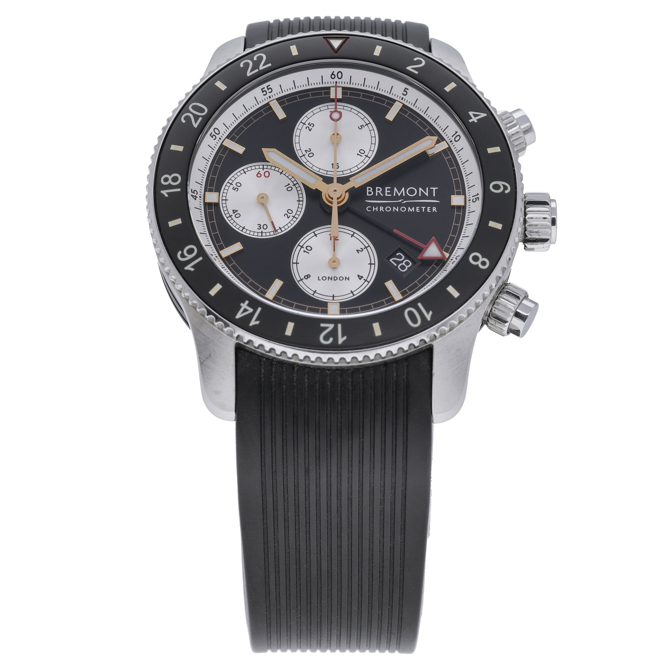 Bremont Supermarine Smarinechrono-BK-R-S with black dial and steel case - product image 3