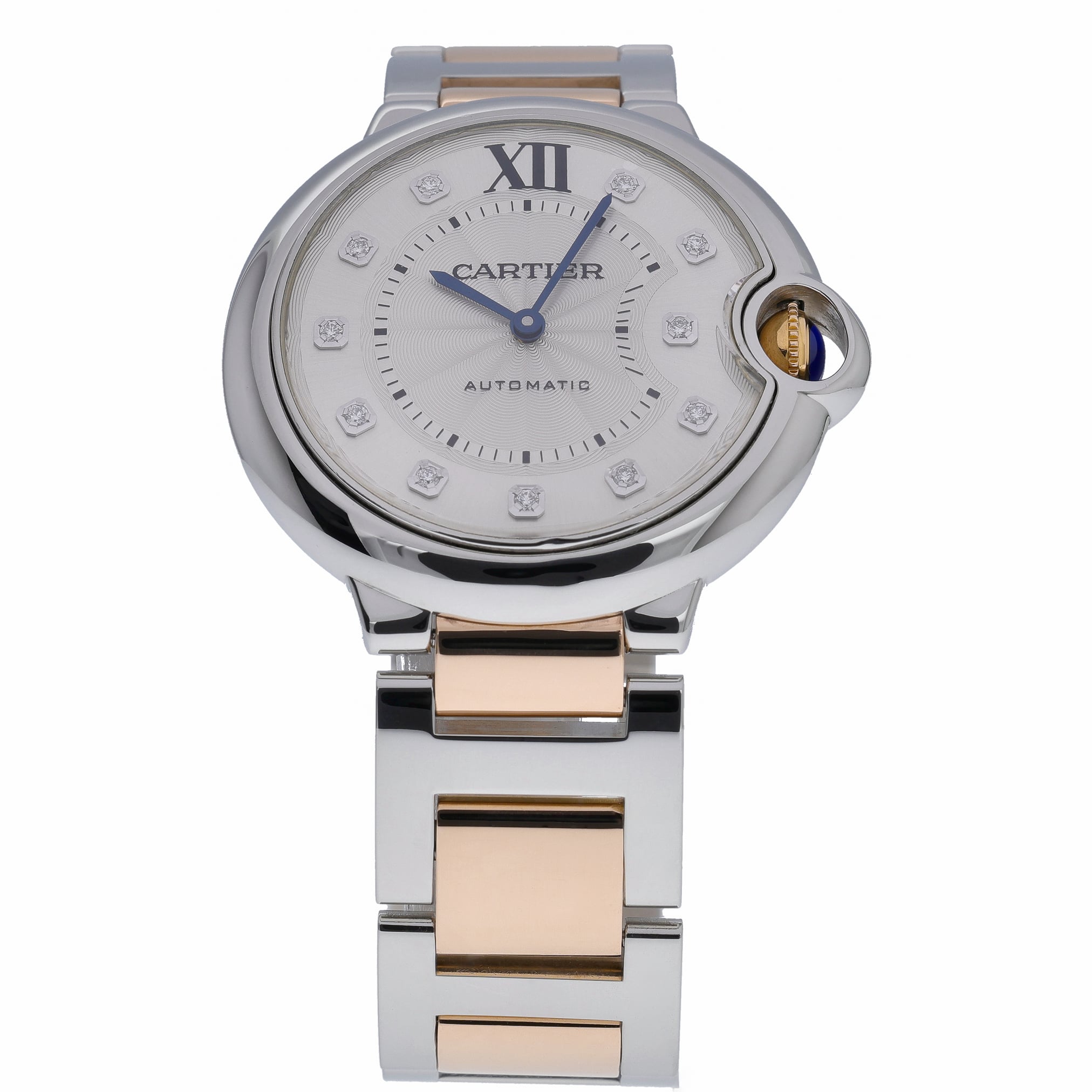 Cartier Ballon Bleu 3284 with silver dial and steel & rose gold case - product image 2