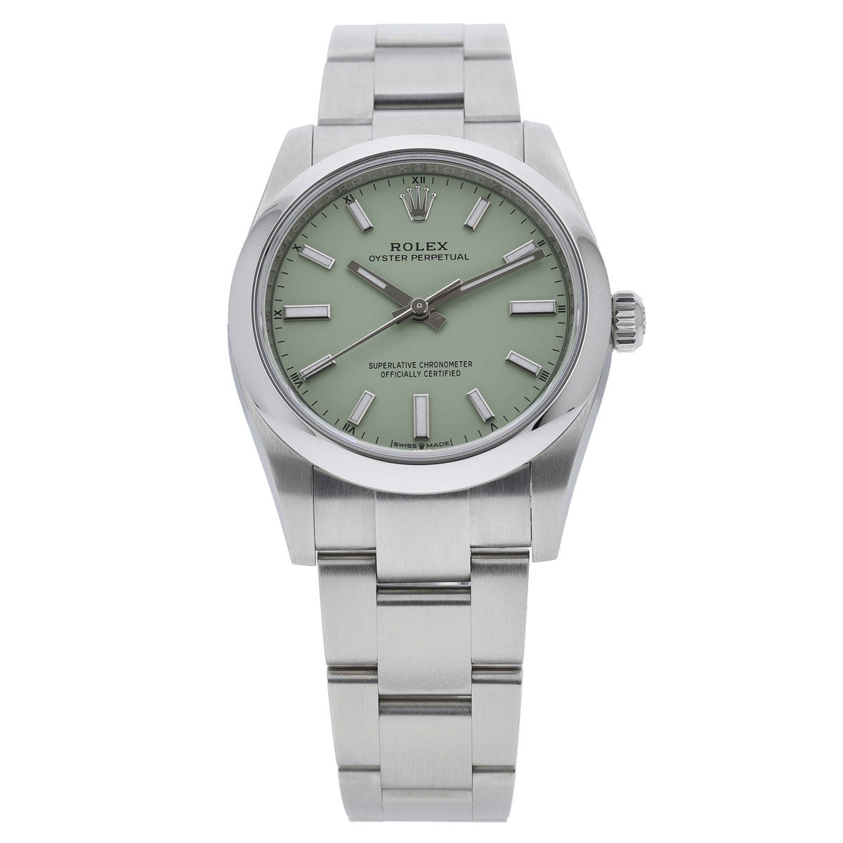 Rolex Oyster Perpetual 124200 with pistachio dial and oystersteel case - product image 3