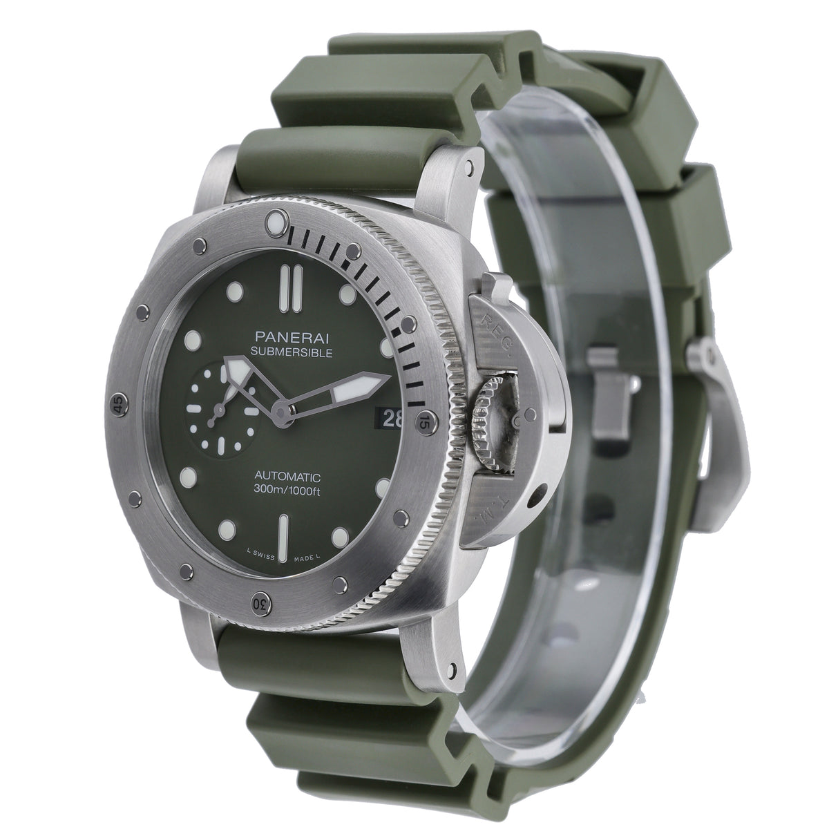 Panerai Submersible PAM01055 with green dial and steel case - product image 3
