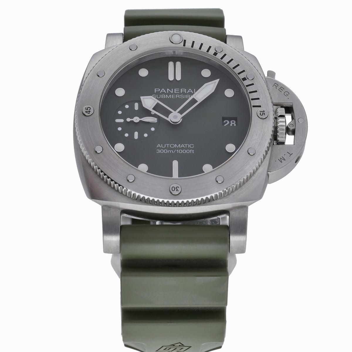 Panerai Submersible PAM01055 with green dial and steel case - product image 2