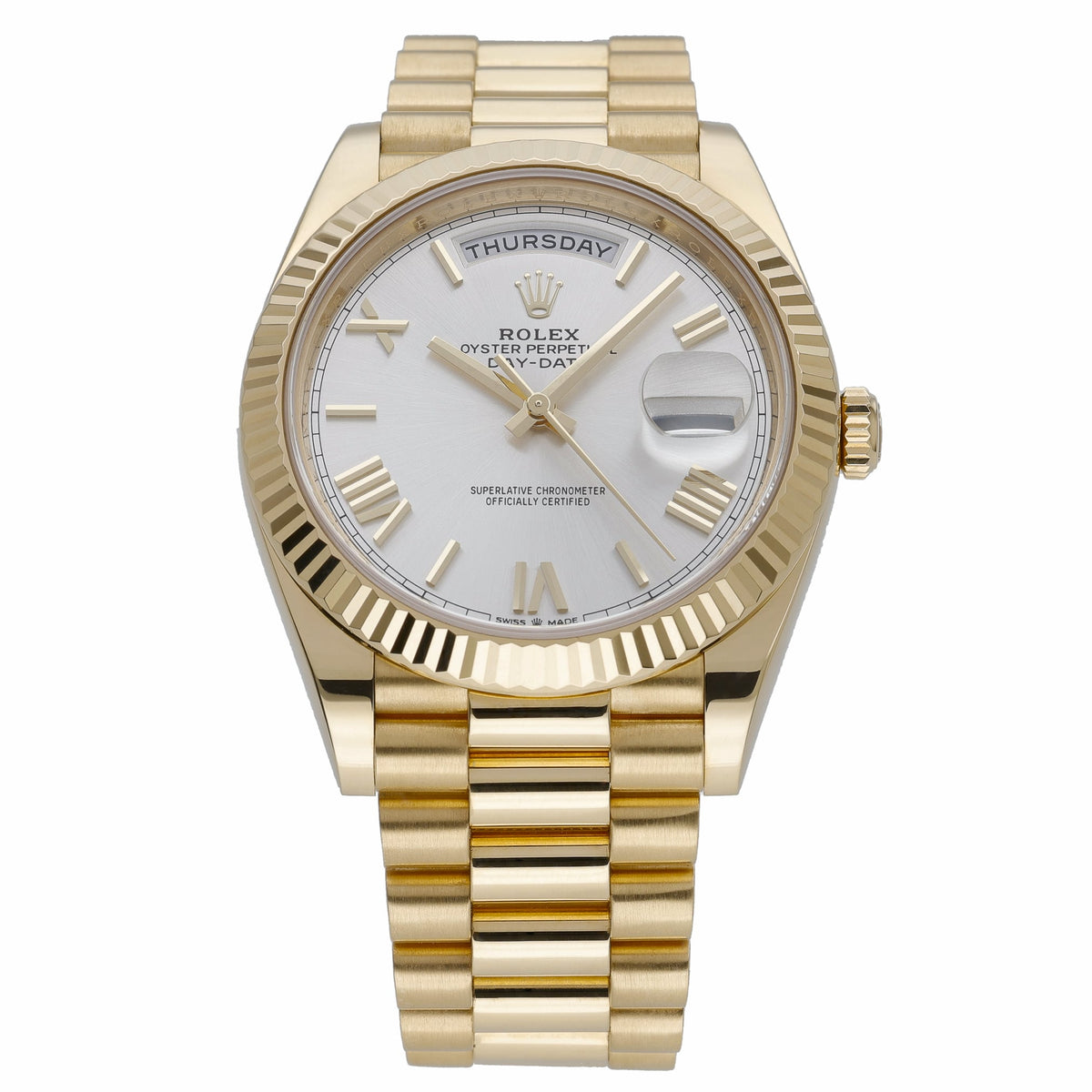 Rolex Day-Date 40 228238 with silver dial and 18ct yellow gold case - product image 2