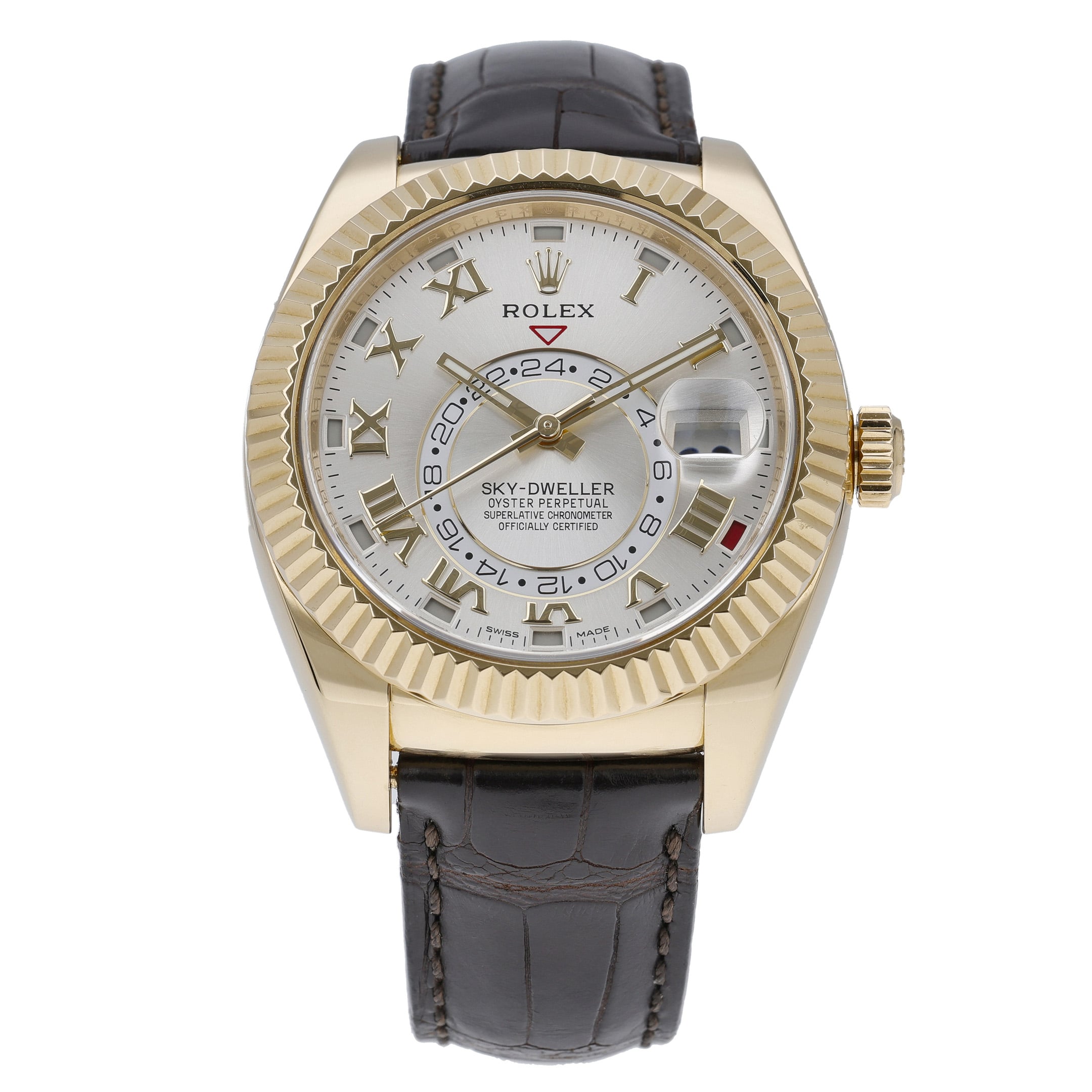 Rolex Sky-Dweller 326138 with silver dial and 18ct yellow gold case - product image 3