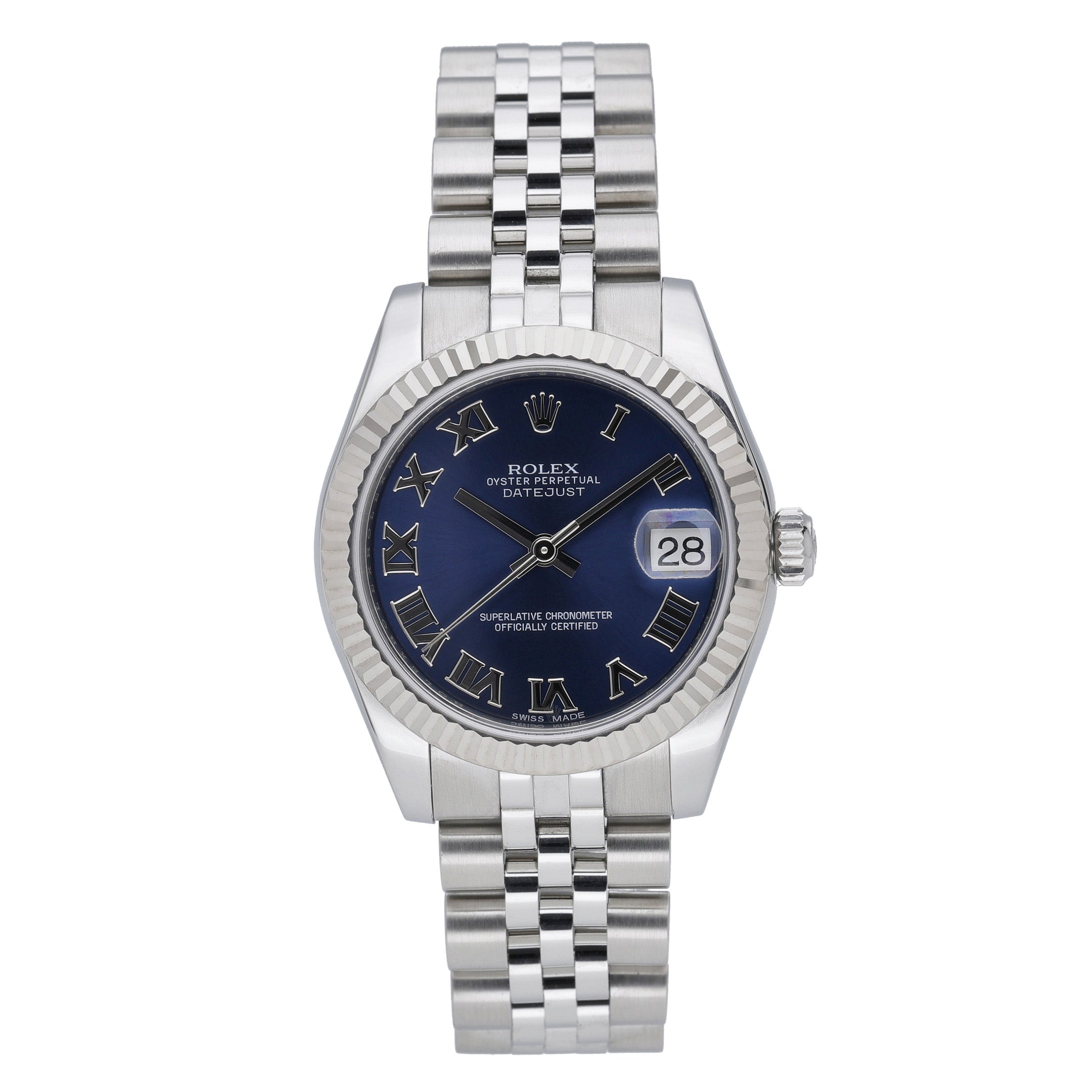 Rolex Datejust 31 178274 with blue dial and steel & white gold case - product image 2