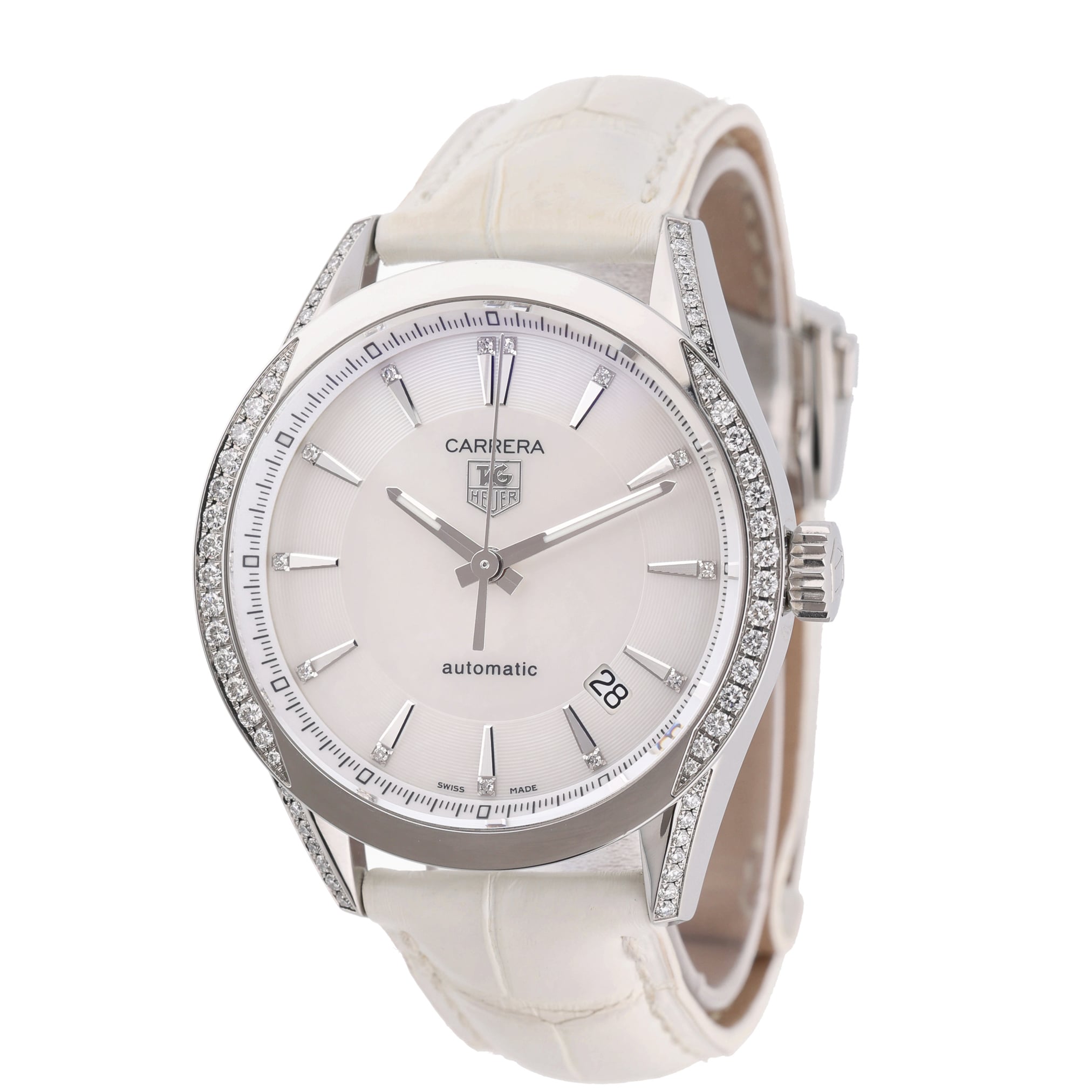 Tag Heuer Carrera Ladies WV2212 with mother of pearl dial and steel case - product image 4
