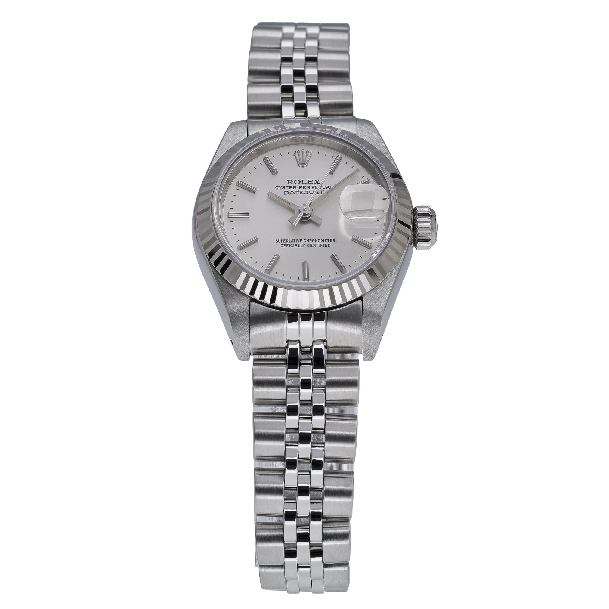 Rolex Datejust 69174 with silver dial and steel & white gold case - product image 2