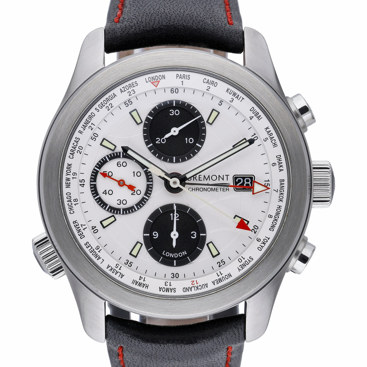 Bremont ALT1-WT World Timer ALT1-WT/WH with white dial and steel case