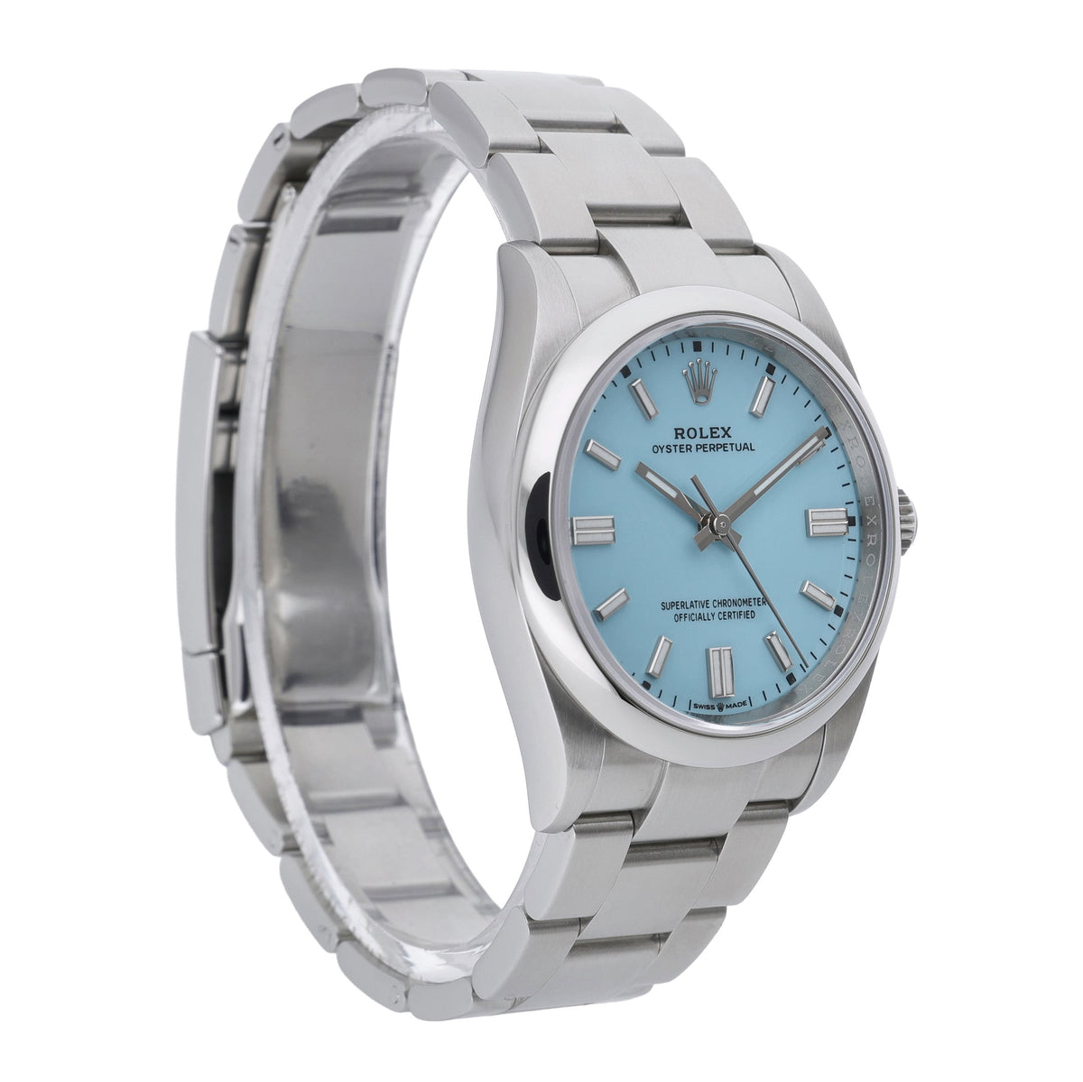 Rolex Oyster Perpetual 126000 with tiffany blue dial and oystersteel case - product image 4