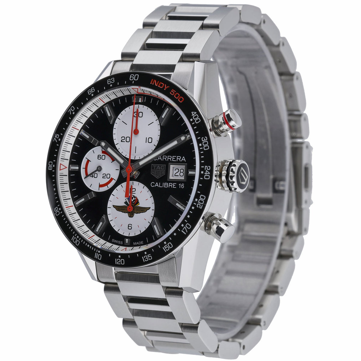 Tag Heuer Calibre 16 CV201AS with black dial and steel case - product image 3