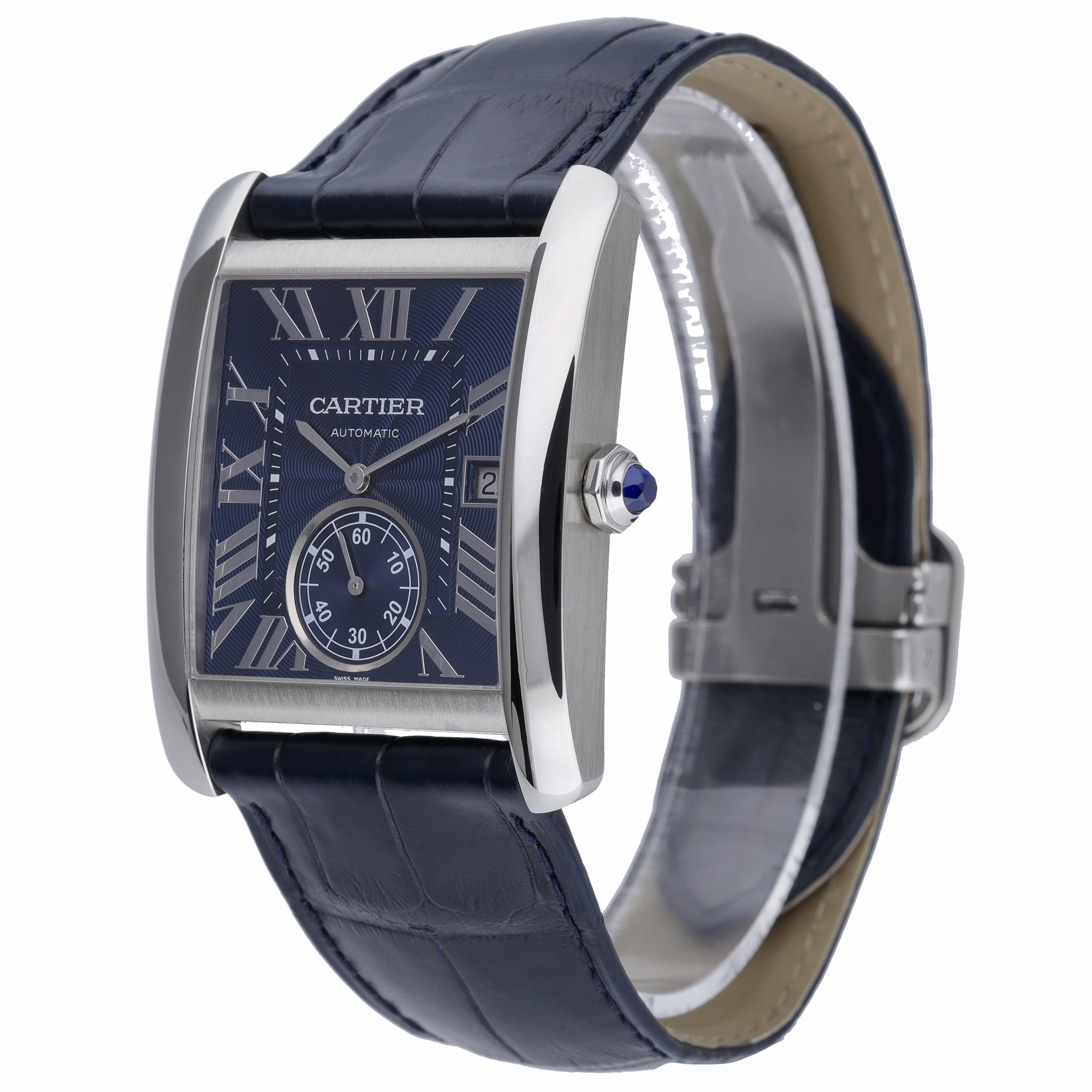 Cartier Tank MC 3589 with black dial and steel case - product image 3