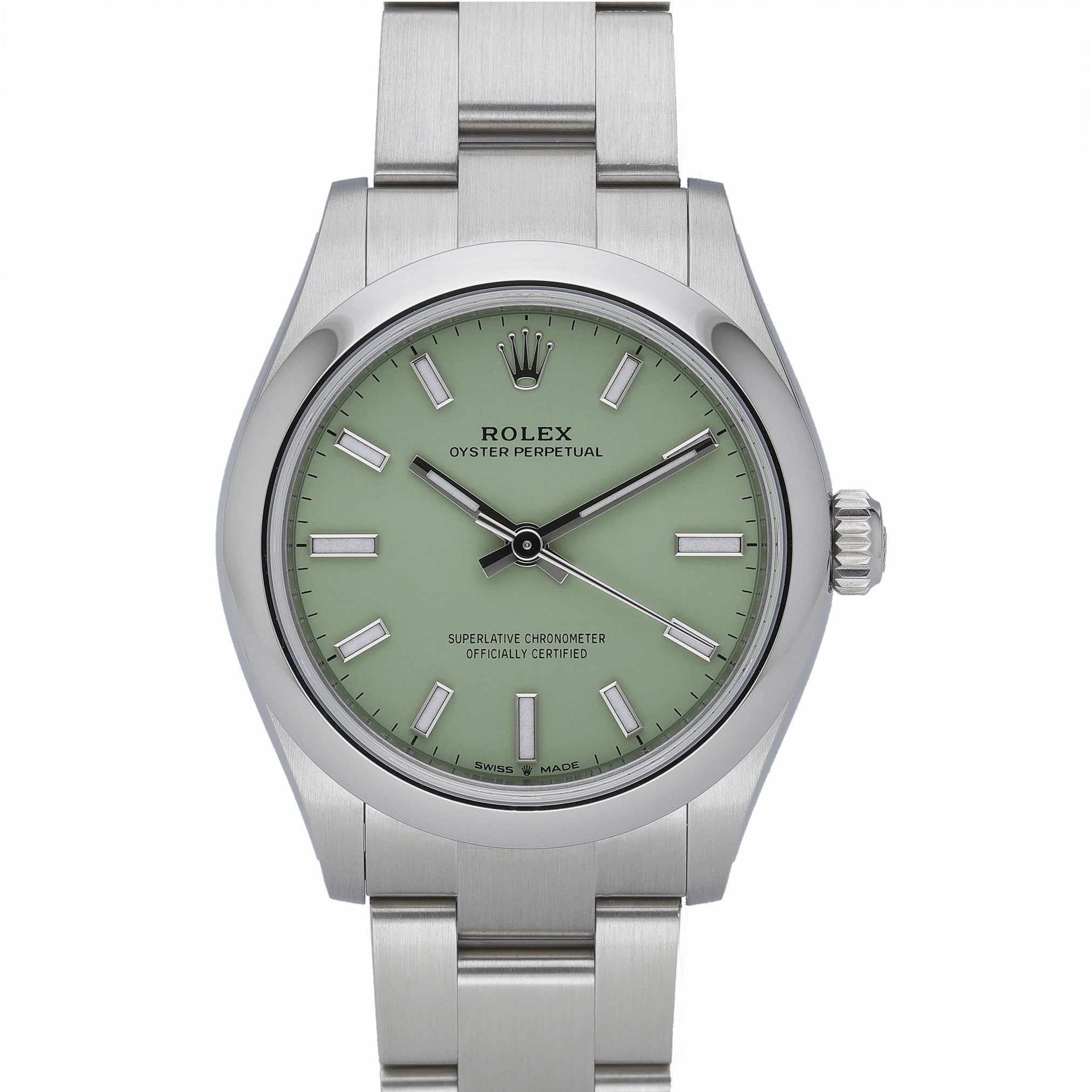 Rolex Rolex Oyster Perpetual 31 277200 with pistachio dial and oystersteel case