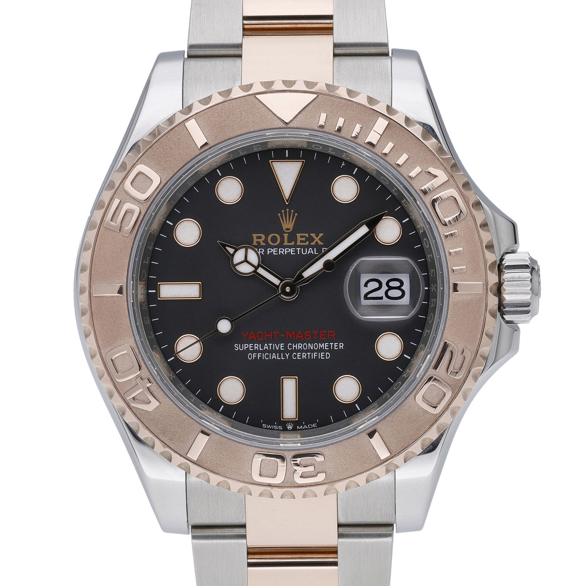 Rolex Yacht-Master II 126621 with black dial and steel & rose gold case