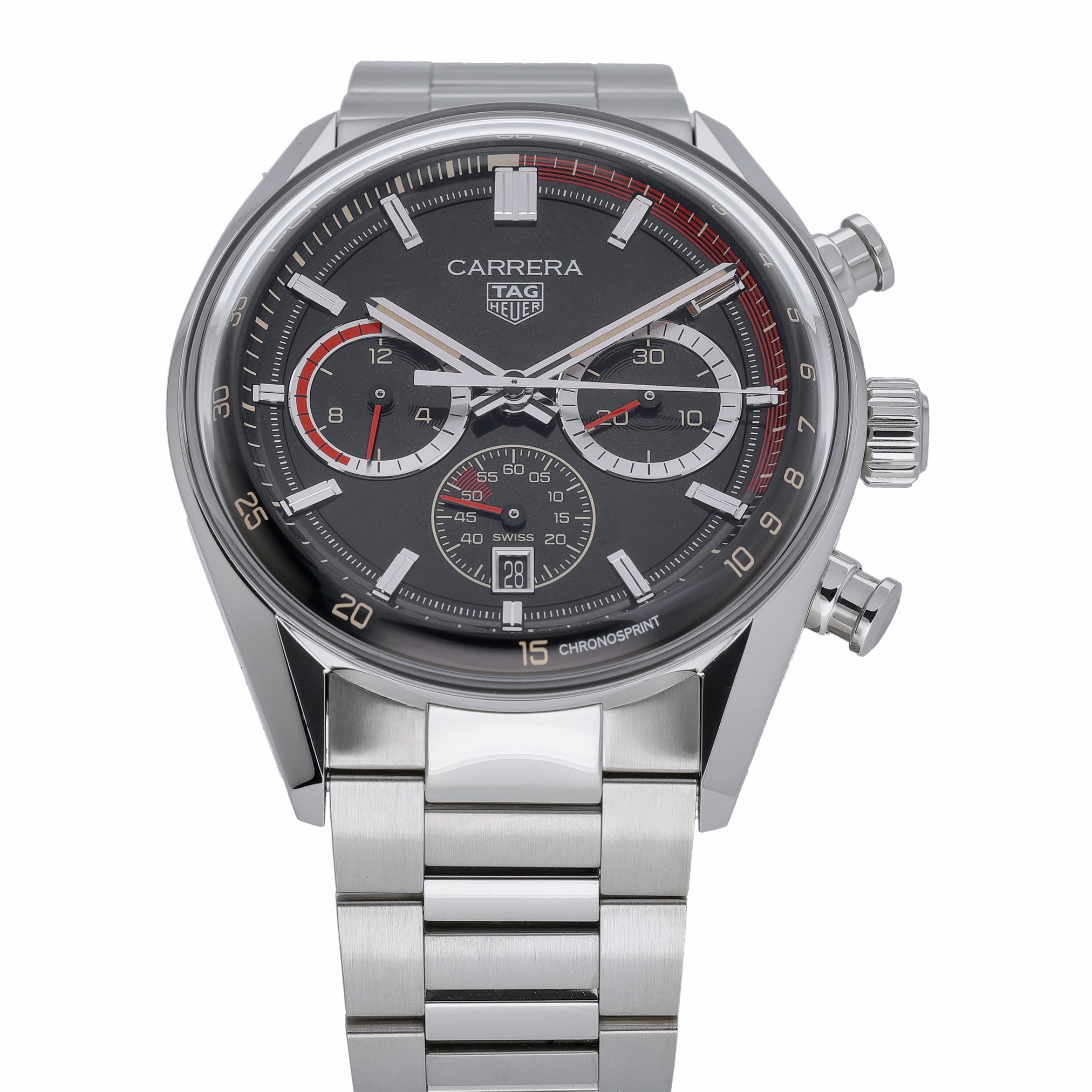 Tag Heuer Porsche Chronograph CBS2015 with black dial and steel case - product image 2