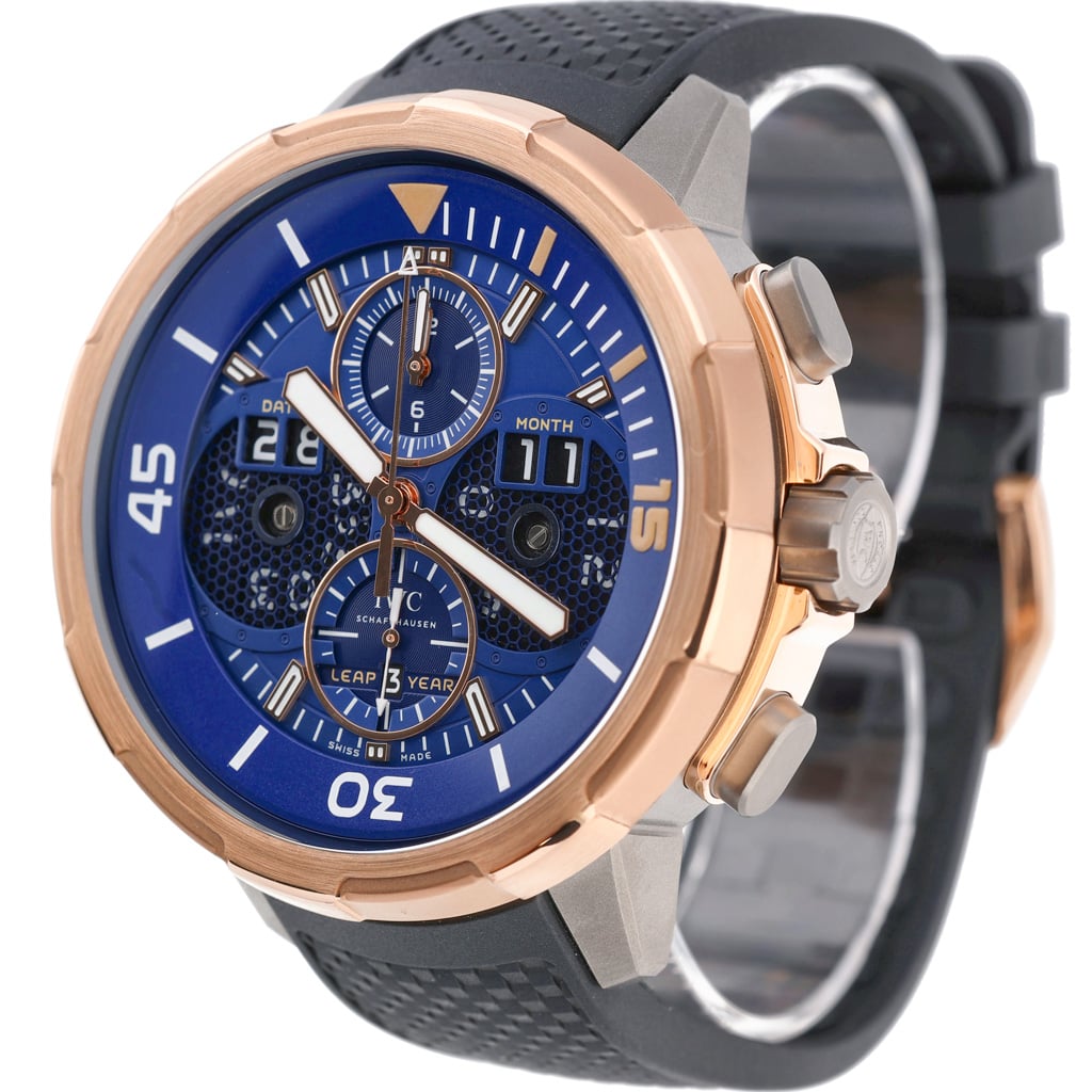IWC AQUATIMER PERPETUAL CALENDAR IW379402 with blue dial and 18ct rose gold case - product image 3