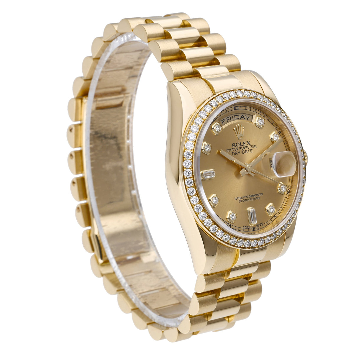 Rolex Day-Date 36 118348 with champagne dial and 18ct yellow gold case - product image 4