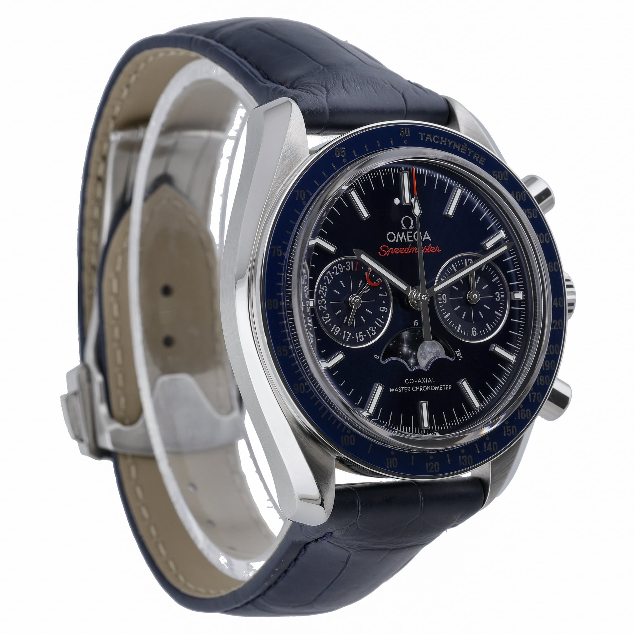Omega Speedmaster Moonphase 304.33.44.52.03.001 with blue dial and steel case - product image 4