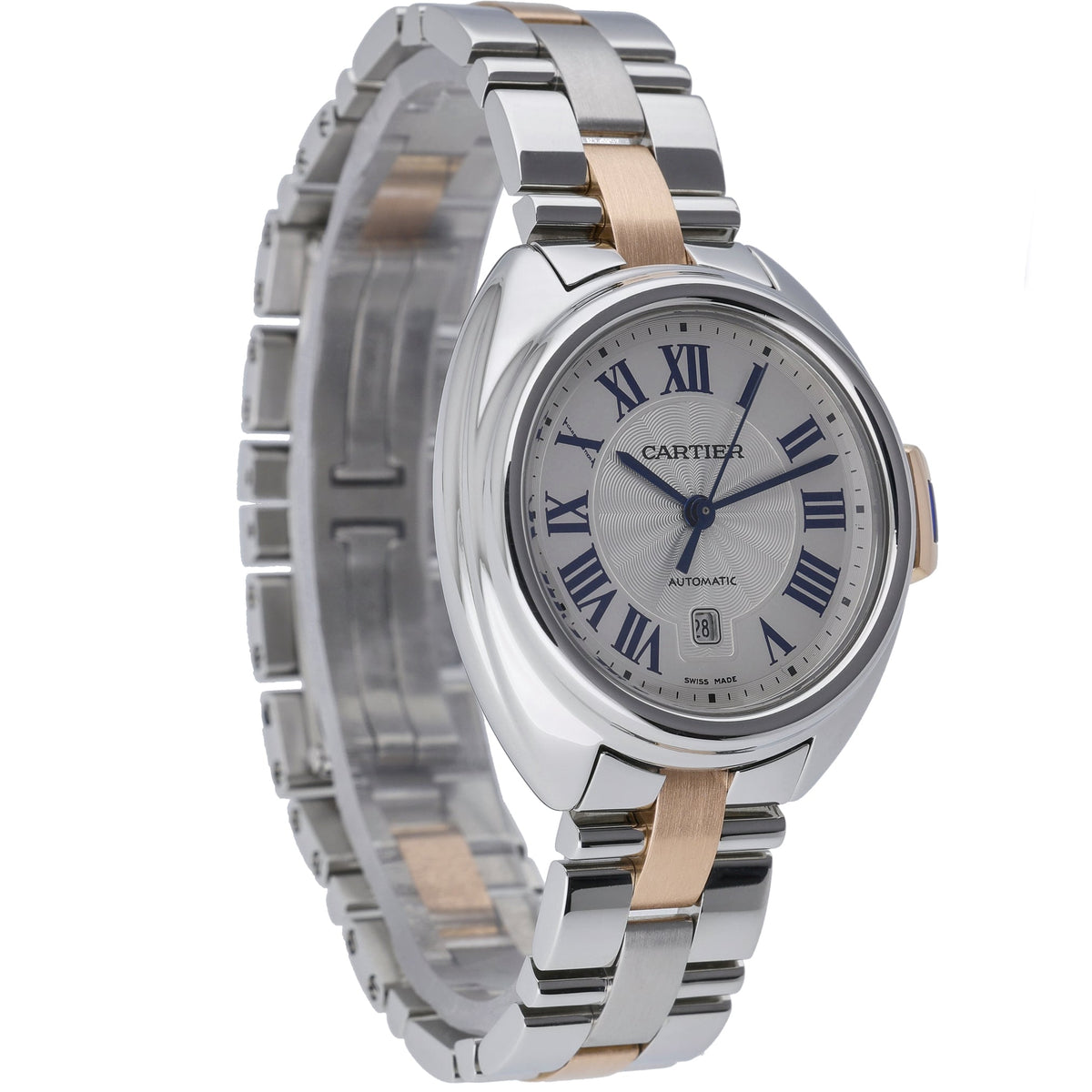 Cartier Clé de Cartier 3867 with silver dial and steel & rose gold case - product image 4