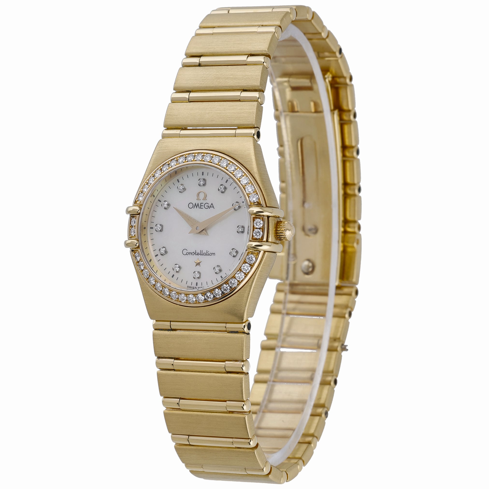 Omega Constellation 895.1201 with white mop dial and 18ct yellow gold case - product image 3
