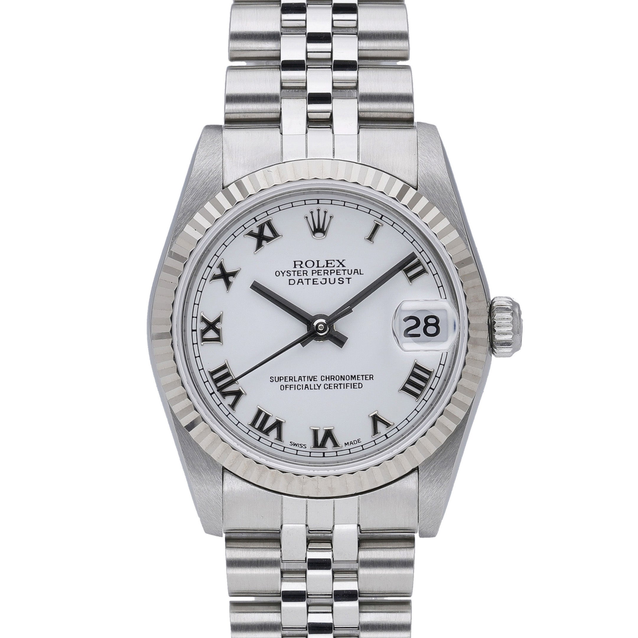 Rolex Datejust 68274 with white dial and oystersteel case