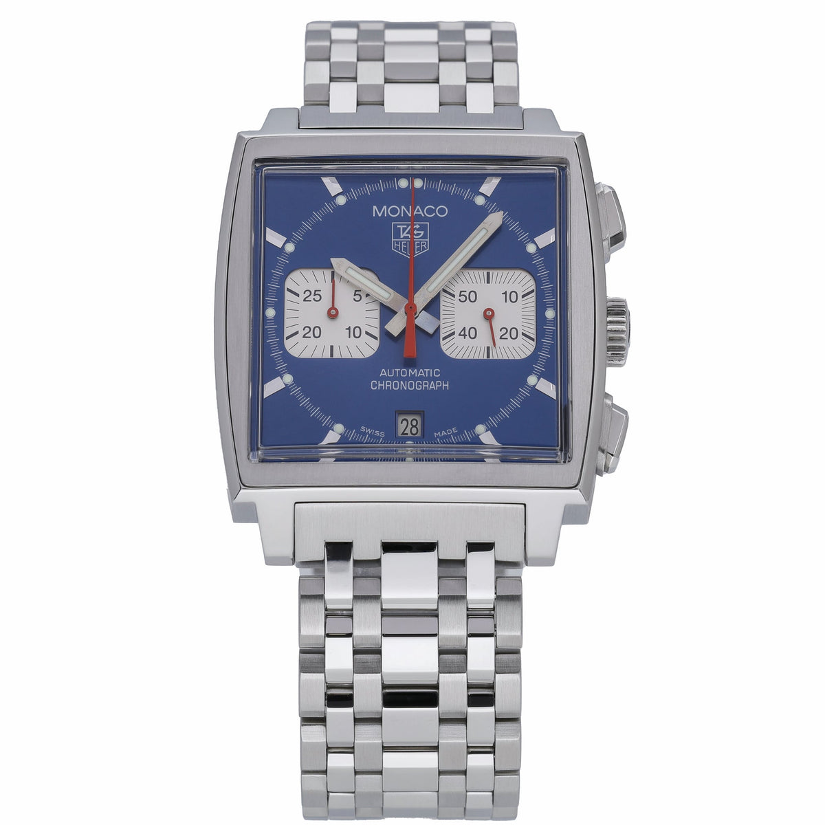 Tag Heuer Monaco CW2113-0 with blue dial and steel case - product image 2