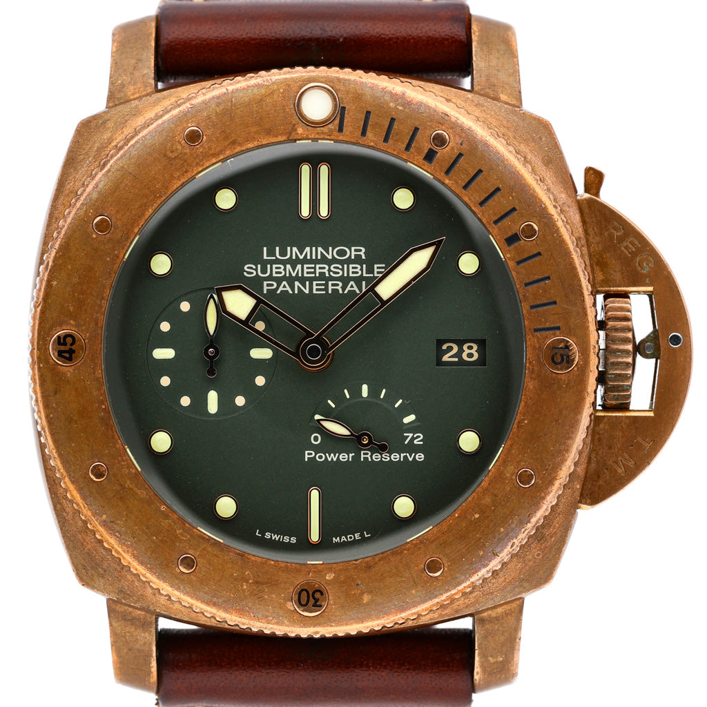 Panerai Luminor Submersible PAM00507 with khaki dial and bronze case