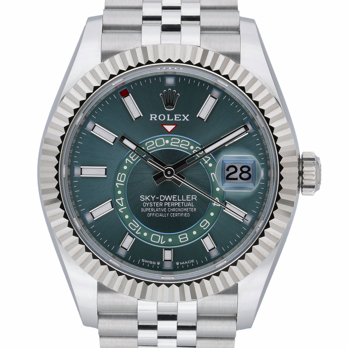 Rolex Sky-Dweller 336934 with green dial and steel & white gold case