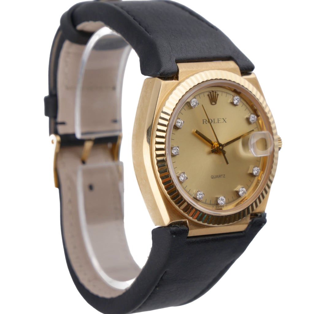 Rolex Quartz Texano 5100 with champagne dial and 18ct yellow gold case - product image 4