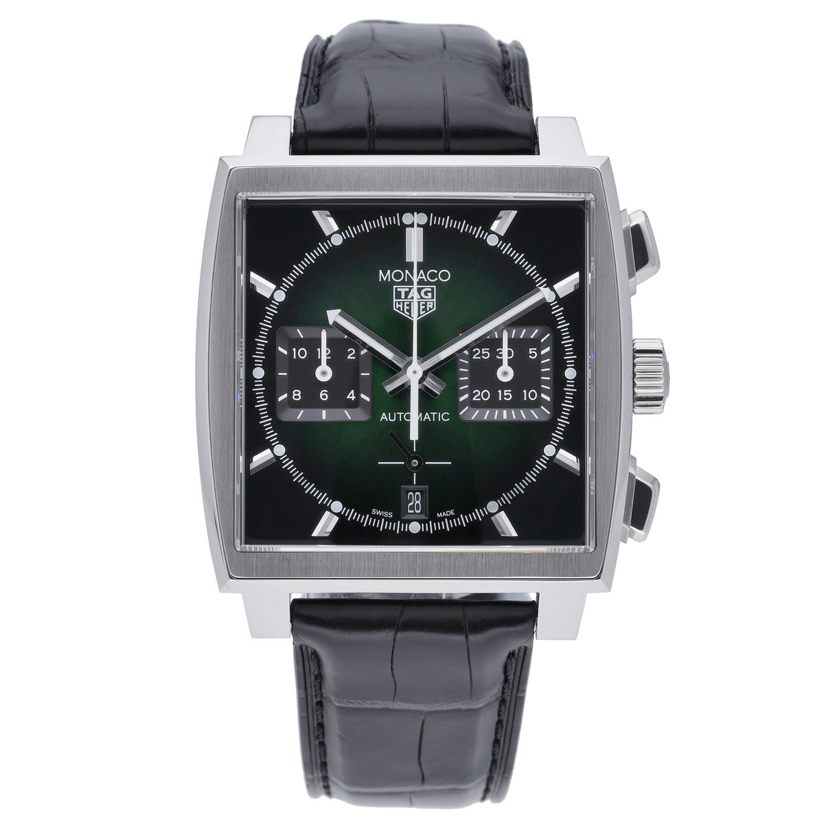 Tag Heuer Monaco CBL2116 with green dial and steel case - product image 2