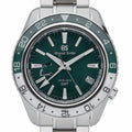 Grand Seiko Spring Drive GMT SBGE295G with green dial and steel case