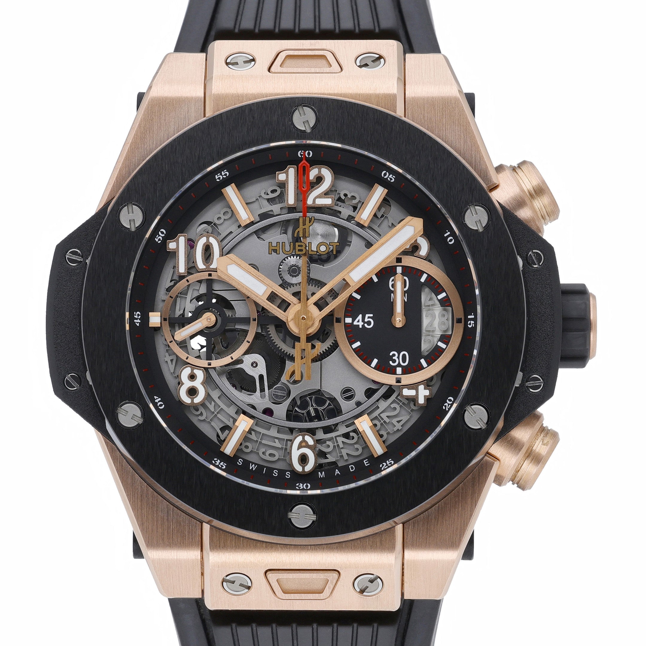 Hublot Big Bang Unico 441.OM.1180.RX with skeleton dial and 18ct rose gold case