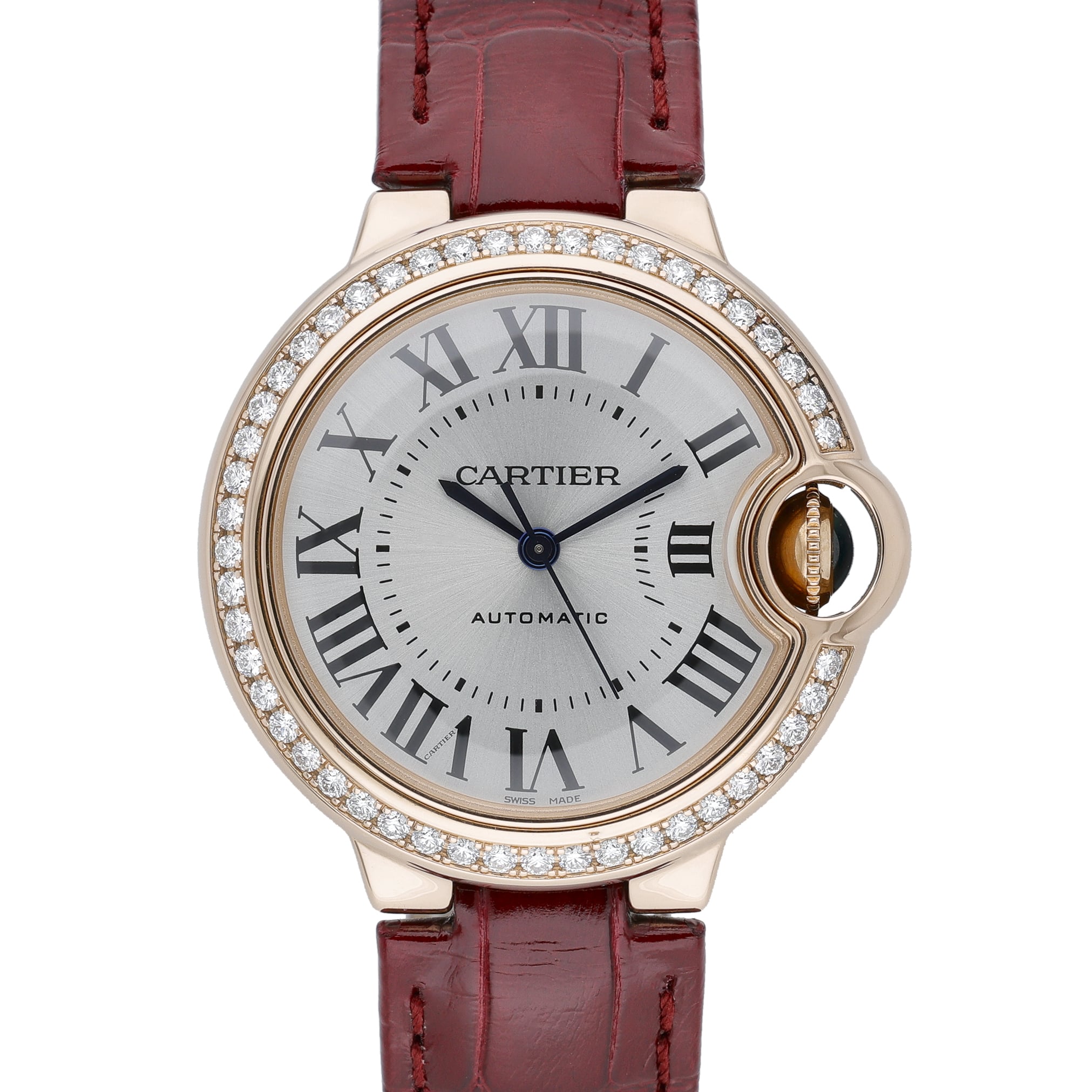 Cartier Ballon Bleu WJBB0033 with silver dial and 18ct rose gold case