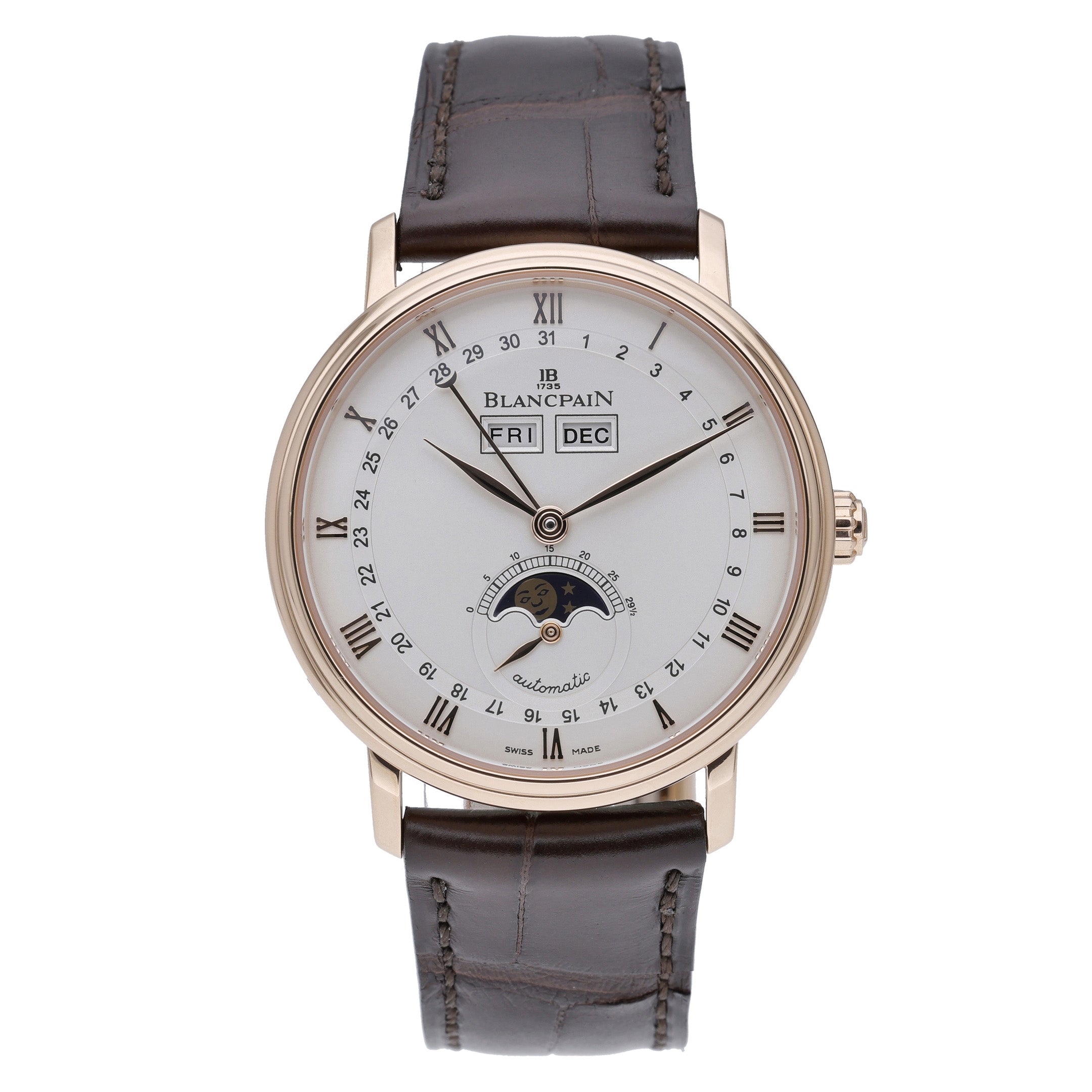 Blancpain Villeret 6263-3642A-55B with white dial and 18ct rose gold case - product image 2