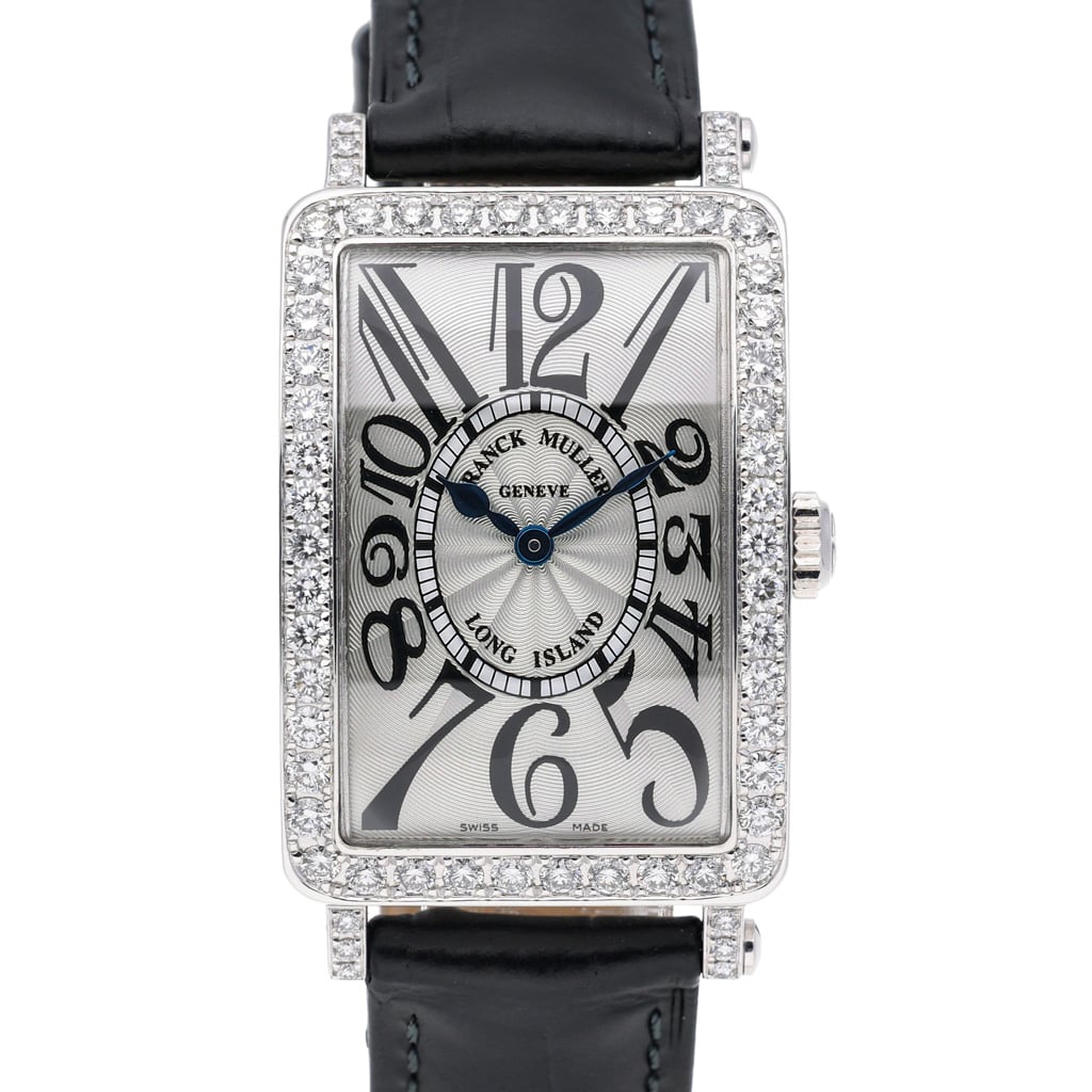 Franck Muller Long Island 952 QZ DP with silver dial and 18ct white gold case