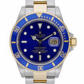 Rolex Submariner 16613LB with blue dial and steel & yellow gold case