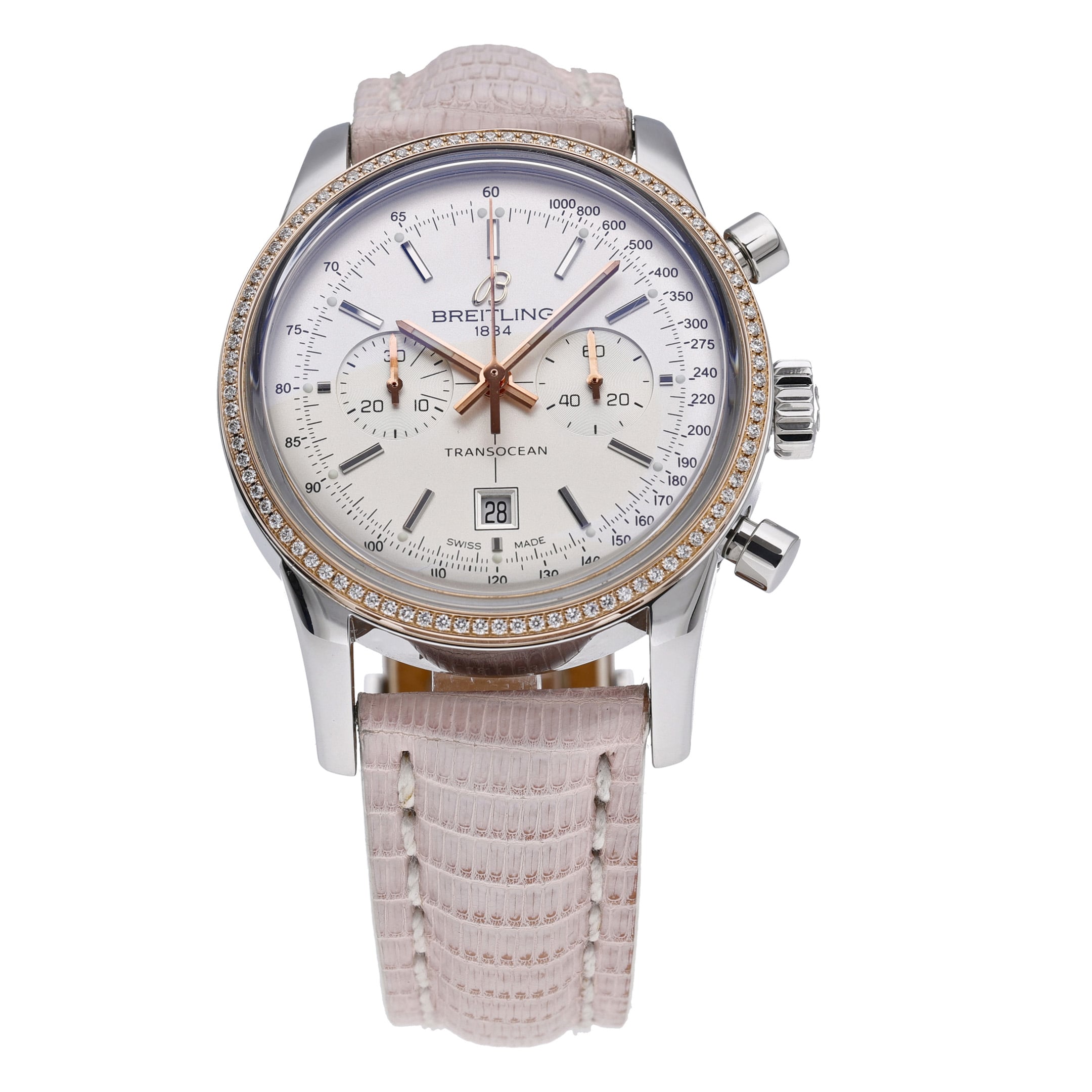 Breitling Transocean Chronograph U4131053 with silver dial and steel case - product image 3