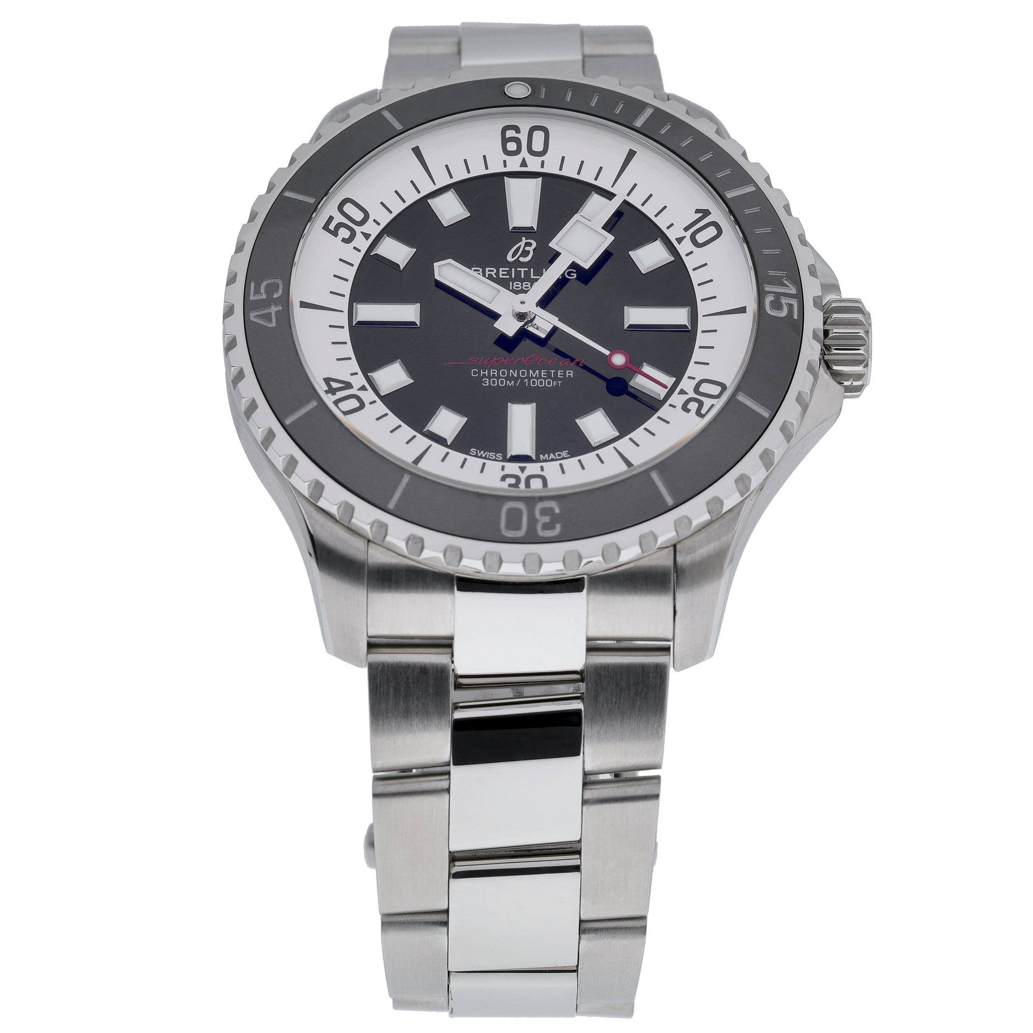 Breitling Superocean Automatic 44 A17376 with black dial and steel case - product image 2