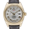 Rolex Sky-Dweller 326138 with silver dial and 18ct yellow gold case
