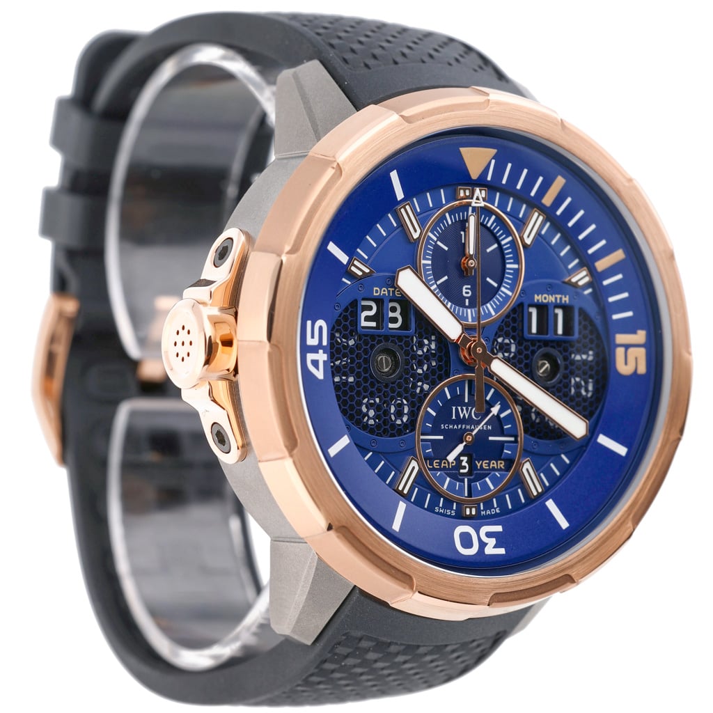 IWC AQUATIMER PERPETUAL CALENDAR IW379402 with blue dial and 18ct rose gold case - product image 4