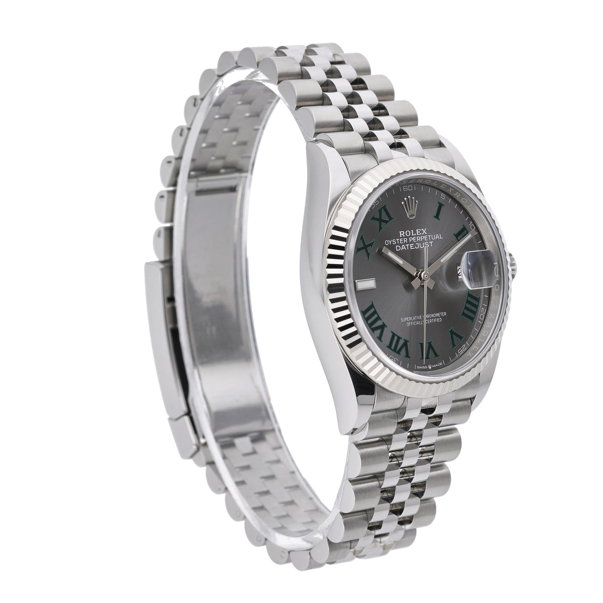 Rolex Datejust 126234 with slate dial and steel & white gold case - product image 4