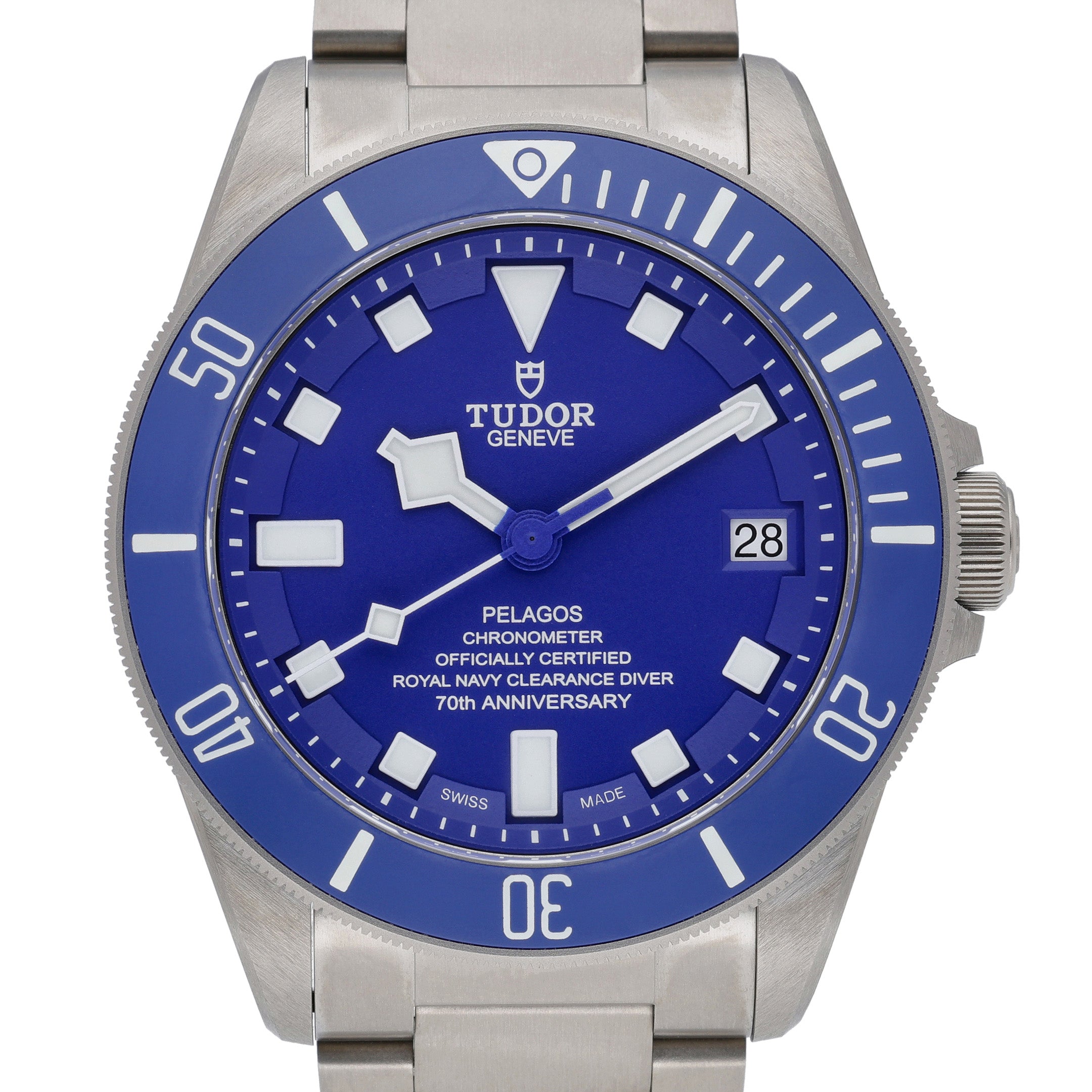 Tudor Royal Navy Clearance Diver Ltd Ed of 70 25600TB with blue dial and titanium case