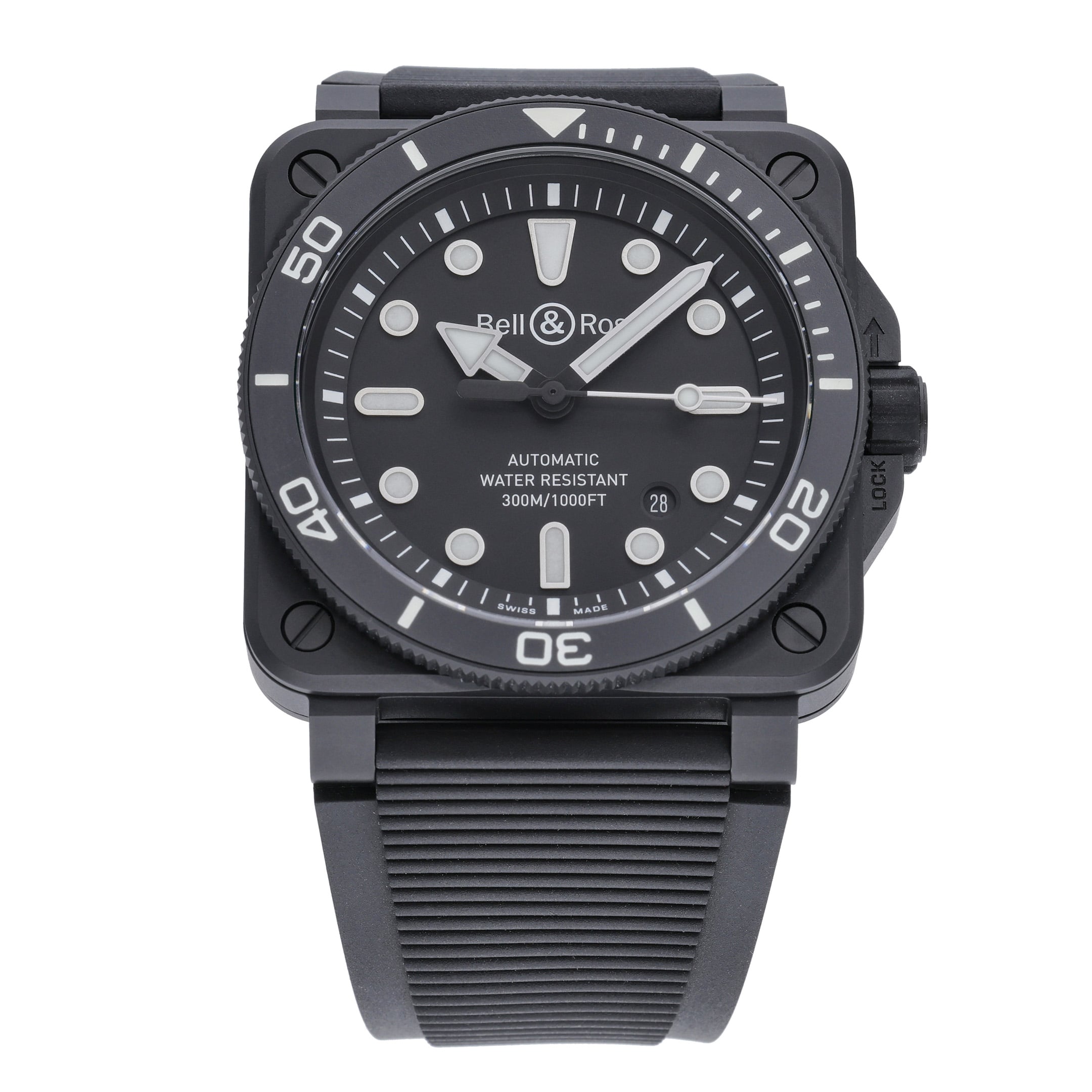 Bell & Ross BR-03 Diver Black Matte BR03A-D-BL-CE/SRB with black dial and ceramic case - product image 3