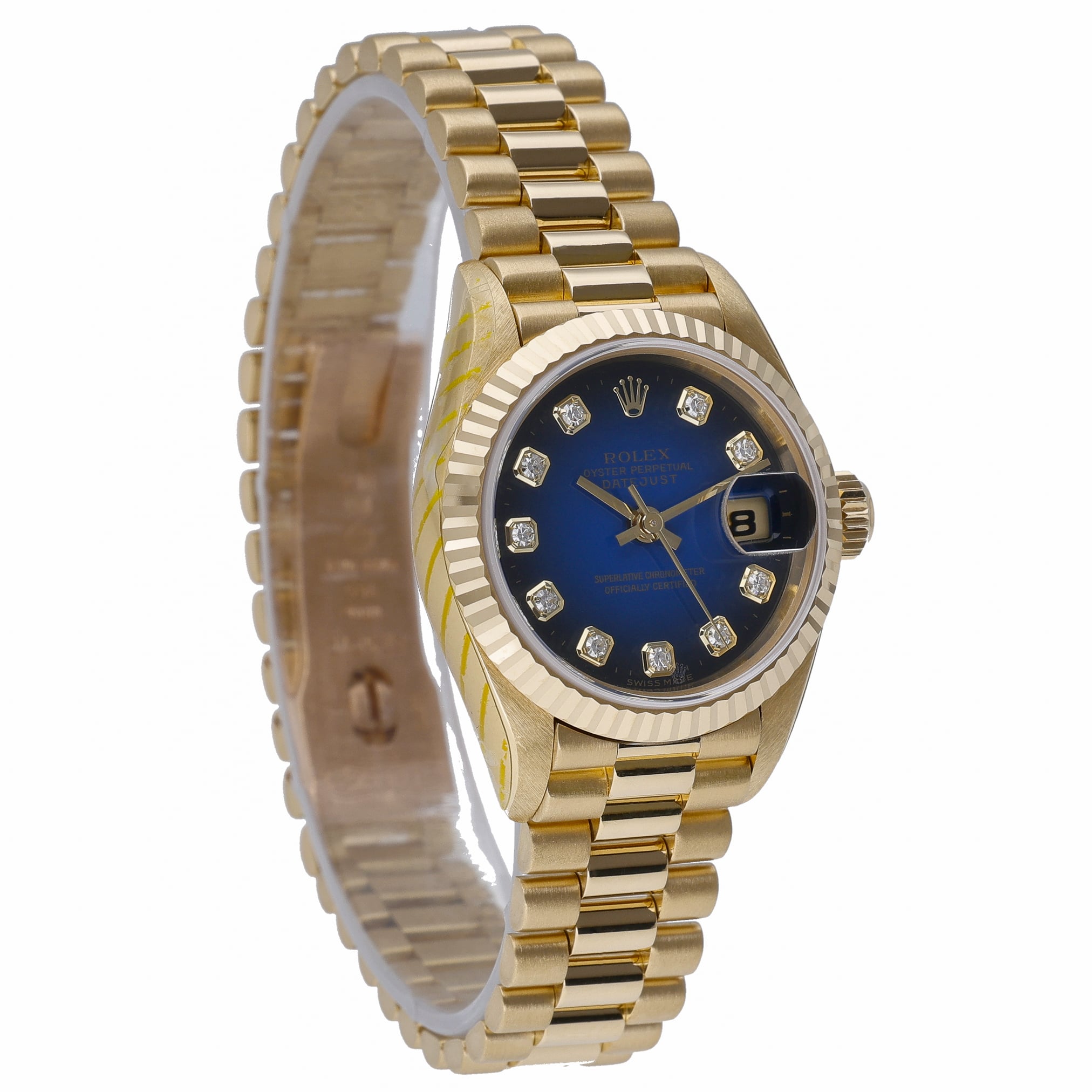 Rolex Datejust 69178 with blue ombré dial and 18ct yellow gold case - product image 4